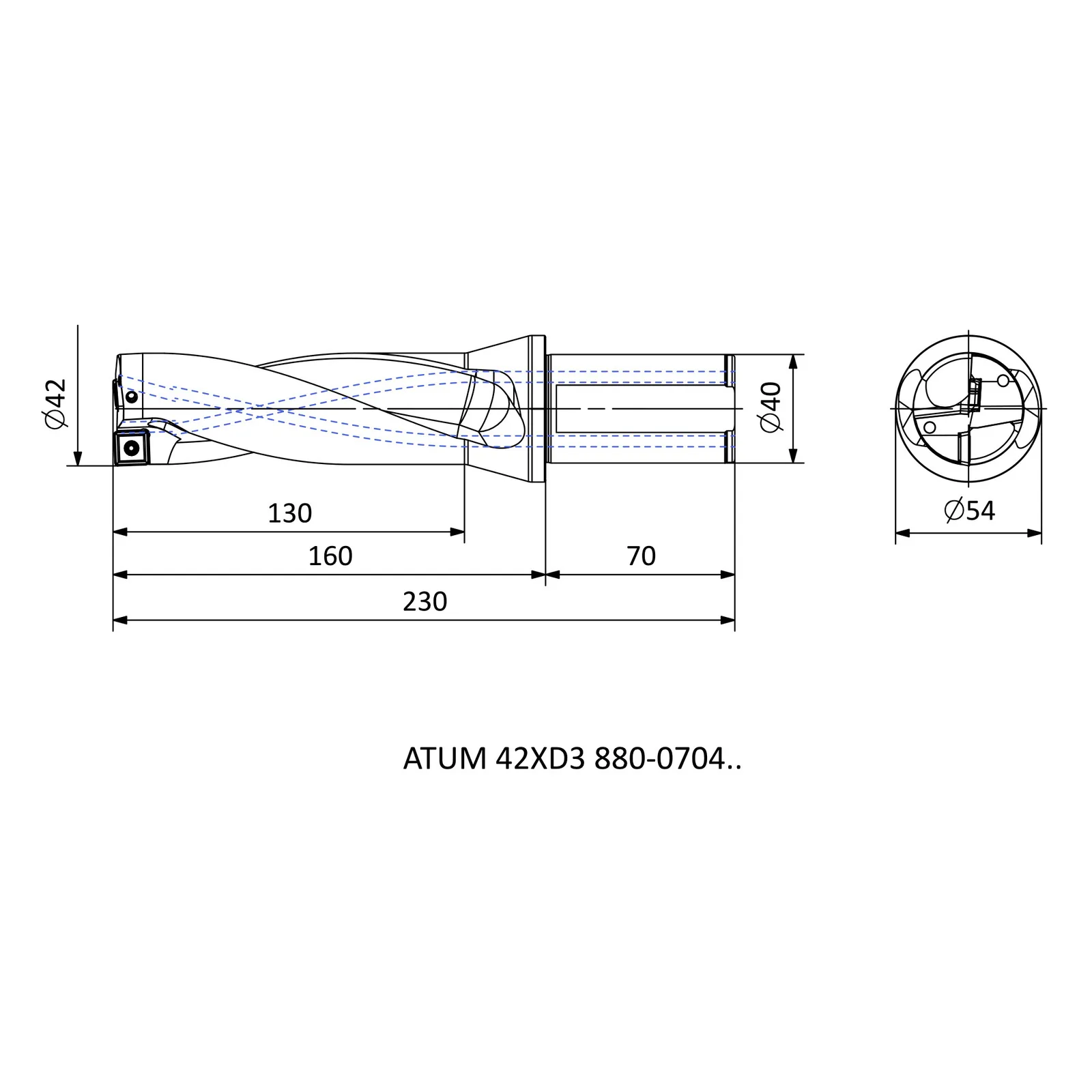 ATUM 42XD3 880-0704.. &mdash; dimensioned drawing