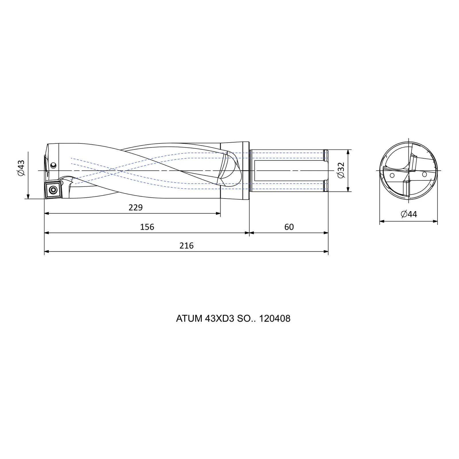 ATUM 43XD3 SO.. 120408 &mdash; dimensioned drawing
