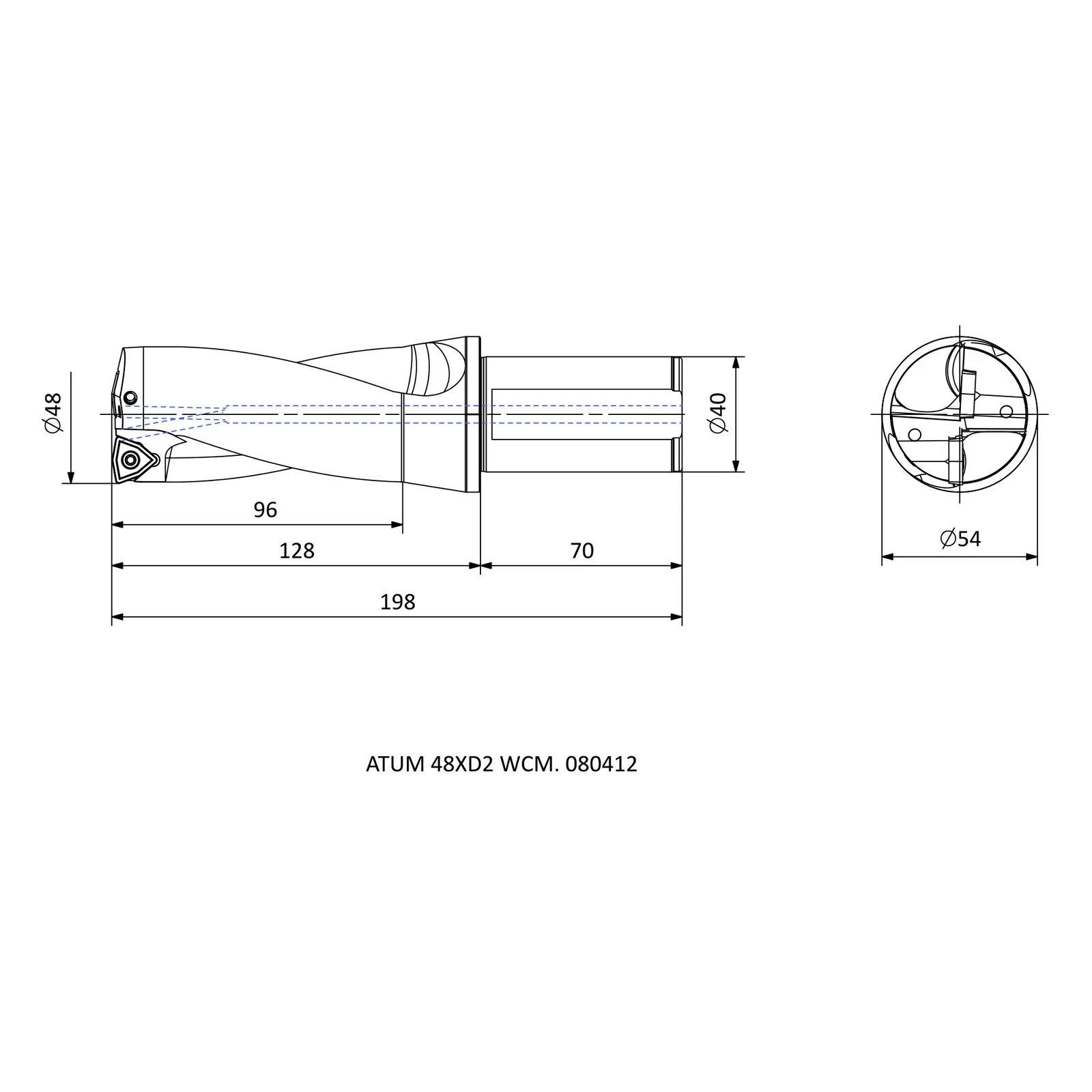 ATUM 48XD2 WCM. 080412 &mdash; dimensioned drawing