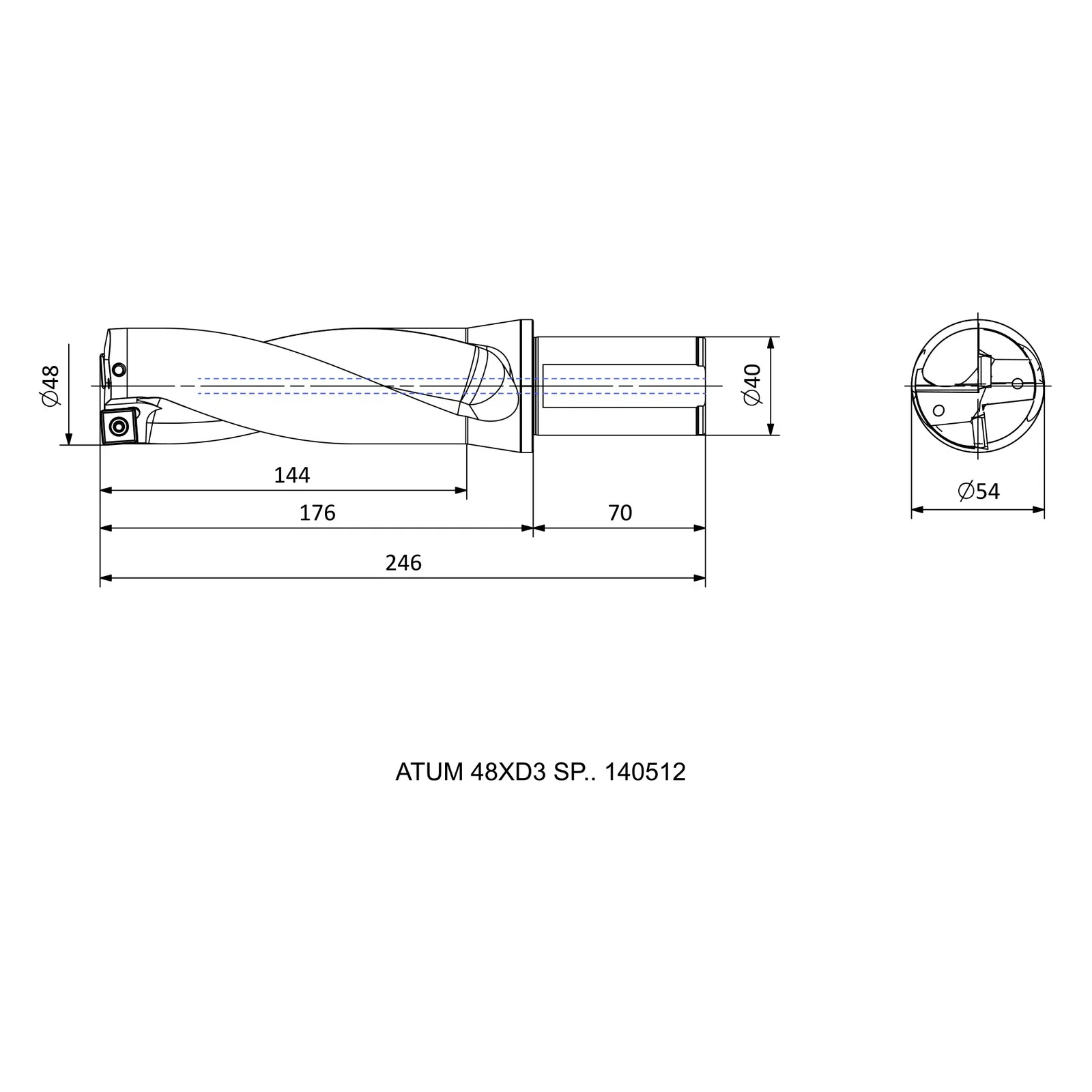ATUM 48XD3 SP.. 140512 &mdash; dimensioned drawing