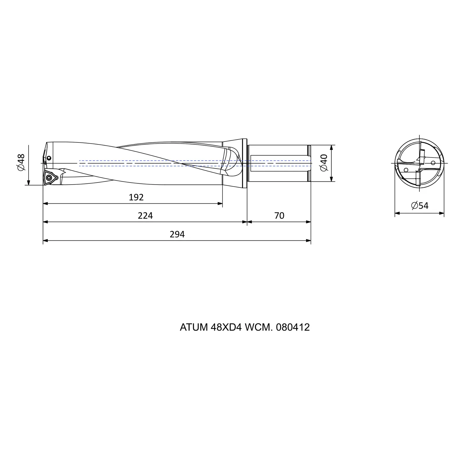 ATUM 48XD4 WCM. 080412 &mdash; dimensioned drawing