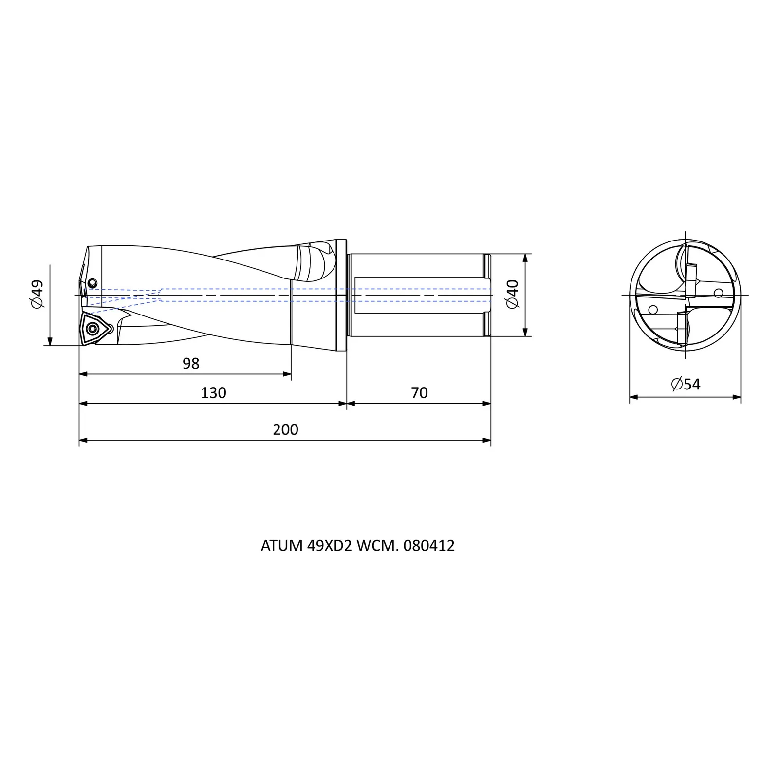 ATUM 49XD2 WCM. 080412 &mdash; dimensioned drawing