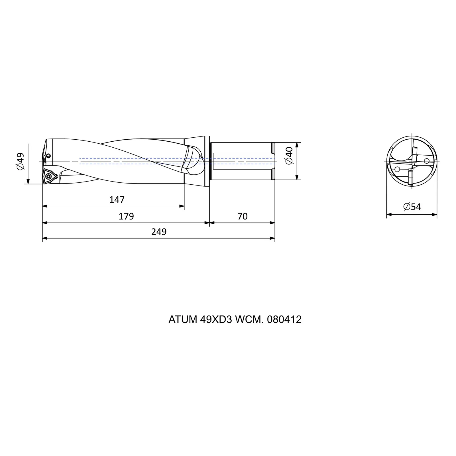 ATUM 49XD3 WCM. 080412 &mdash; dimensioned drawing