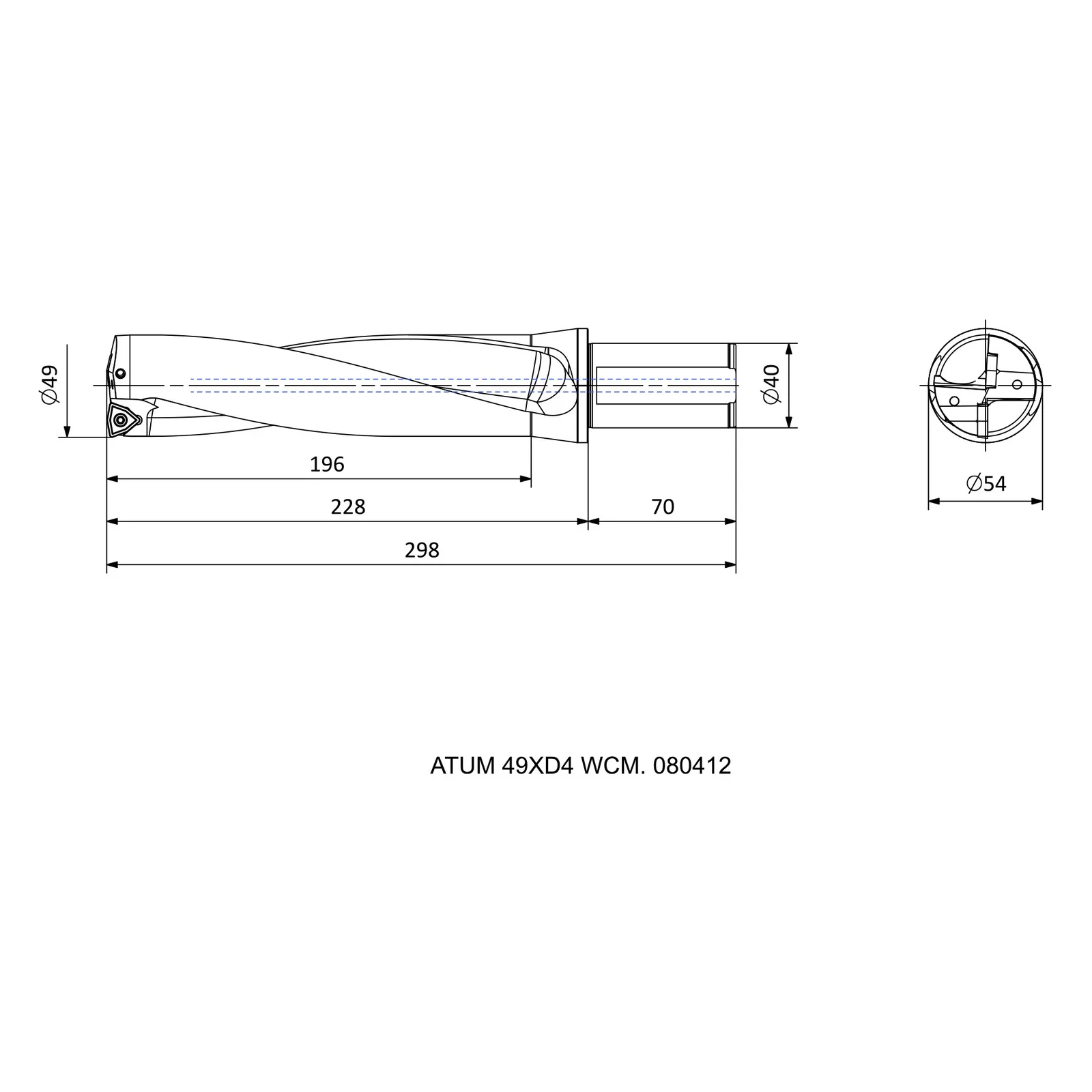 ATUM 49XD4 WCM. 080412 &mdash; dimensioned drawing