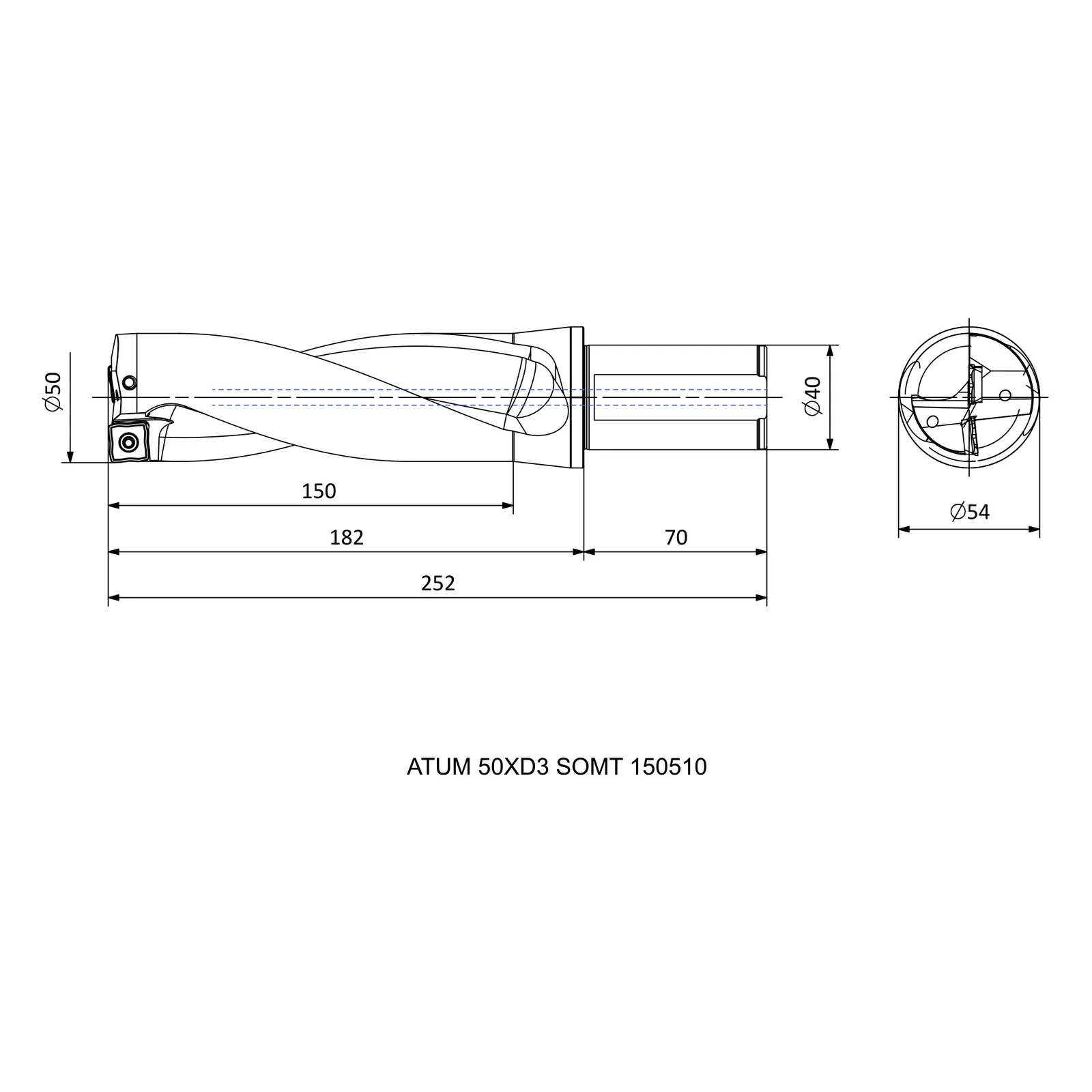 ATUM 50XD3 SOMT 150510 &mdash; dimensioned drawing
