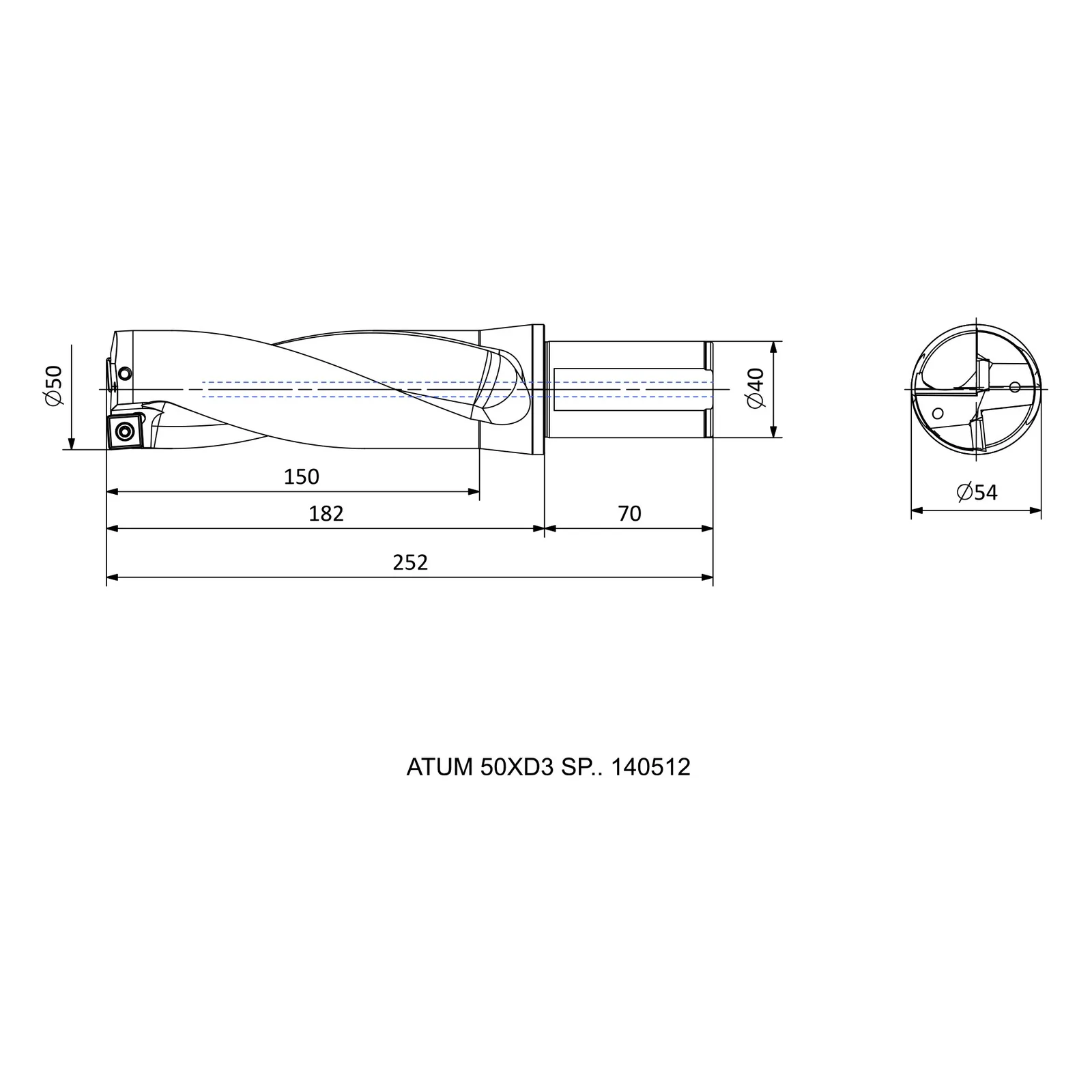 ATUM 50XD3 SP.. 140512 &mdash; dimensioned drawing
