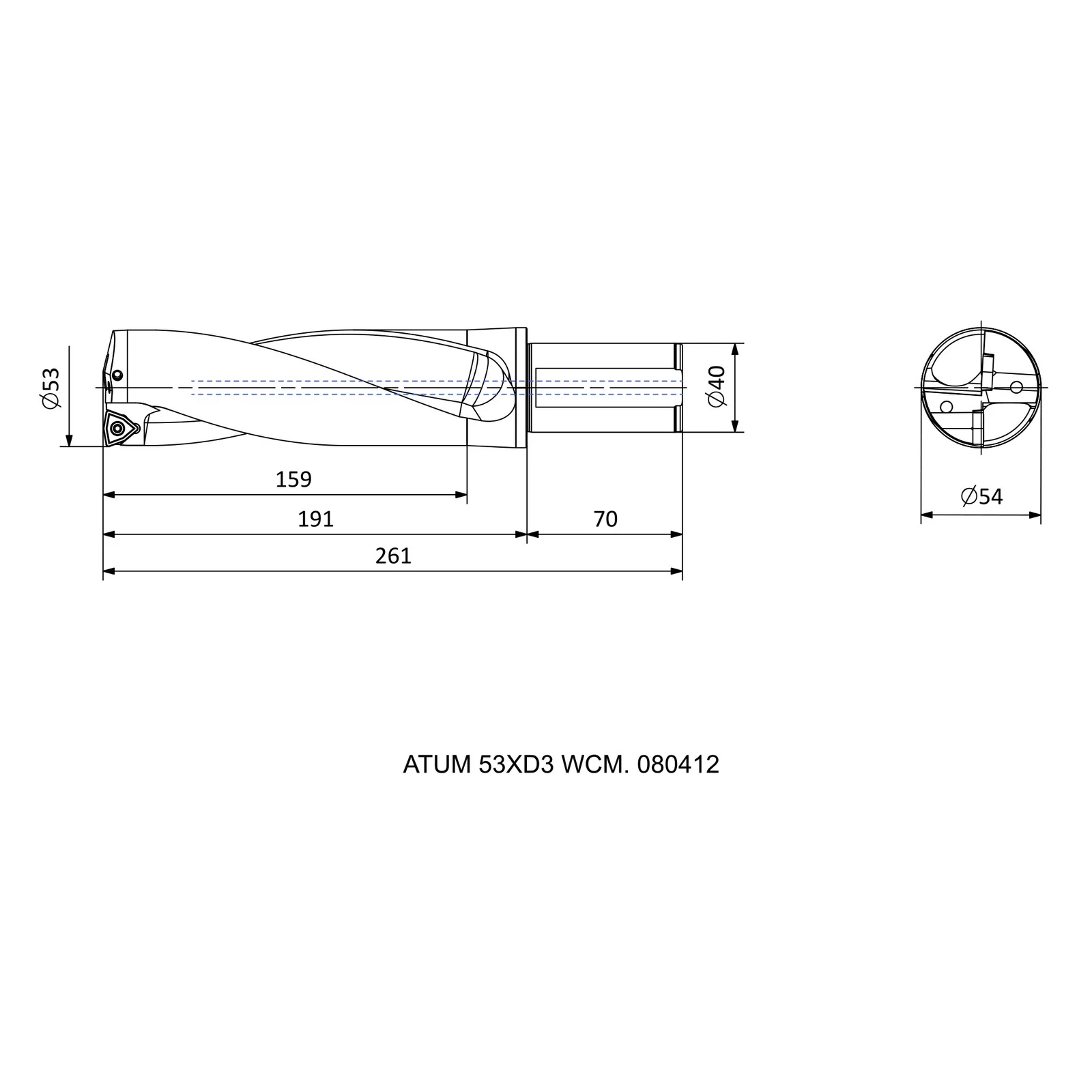 ATUM 53XD3 WCM. 080412 &mdash; dimensioned drawing