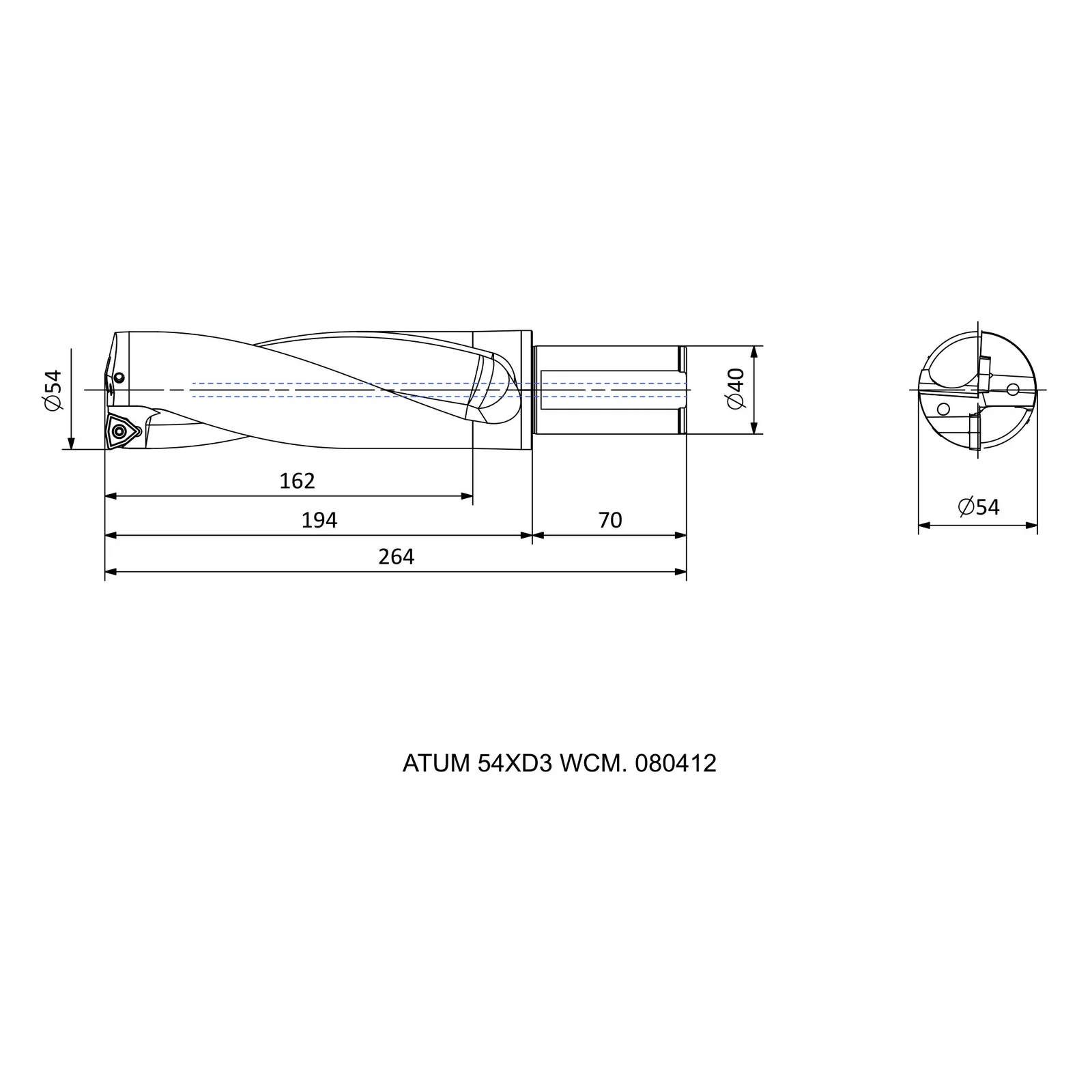 ATUM 54XD3 WCM. 080412 &mdash; dimensioned drawing