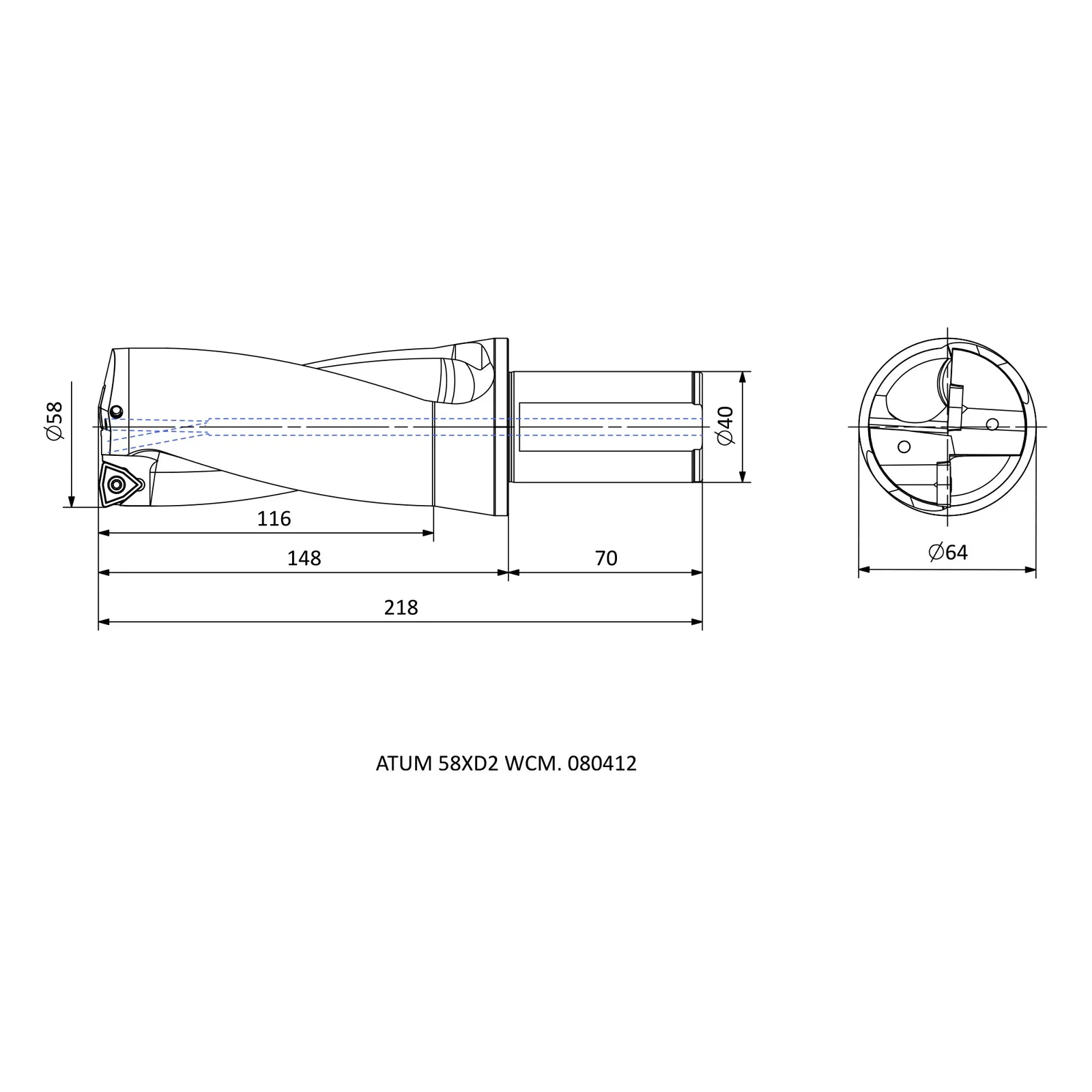 ATUM 58XD2 WCM. 080412 &mdash; dimensioned drawing