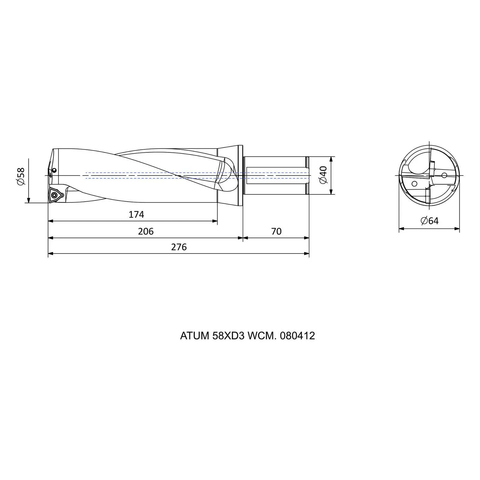ATUM 58XD3 WCM. 080412 &mdash; dimensioned drawing