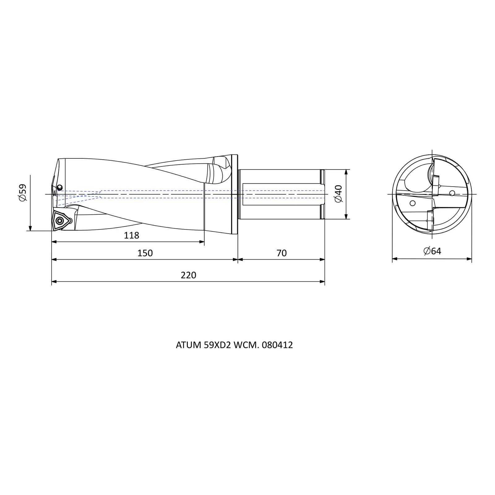 ATUM 59XD2 WCM. 080412 &mdash; dimensioned drawing