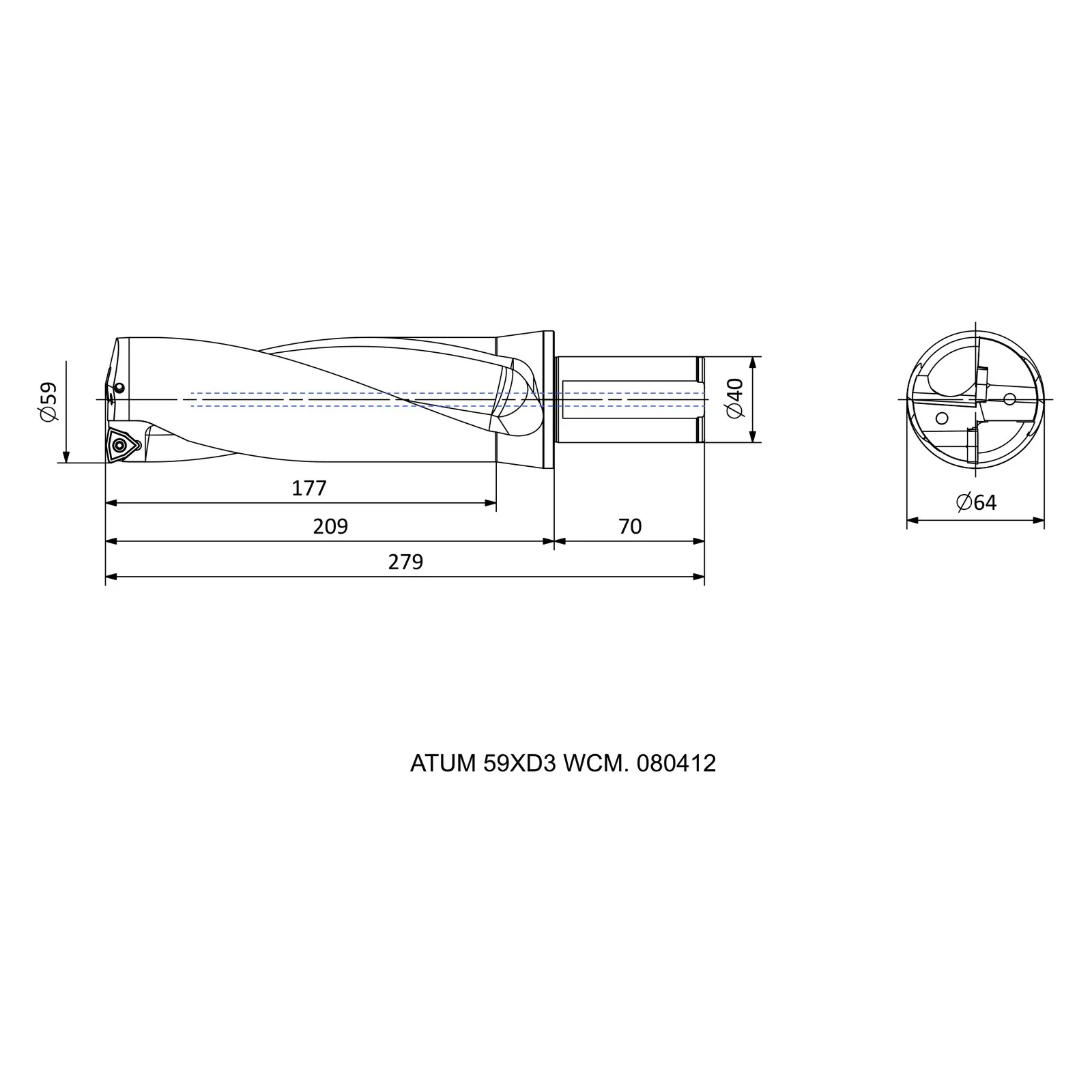 ATUM 59XD3 WCM. 080412 &mdash; dimensioned drawing