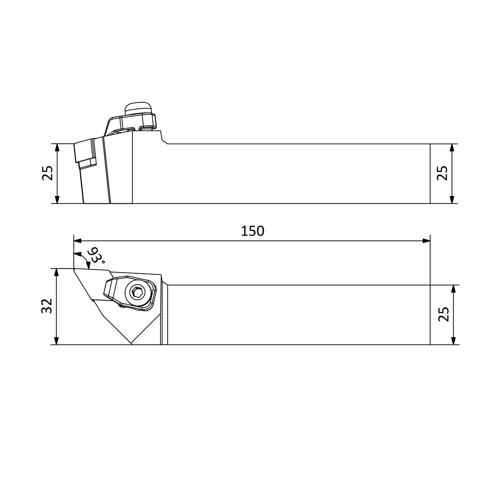 CDJNL 2525 M1507C &mdash; dimensioned drawing