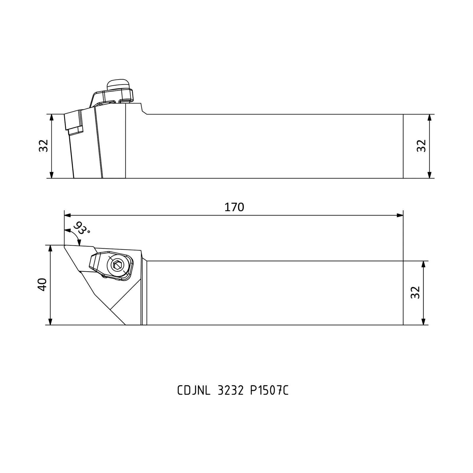 CDJNL 3232 P1507C &mdash; dimensioned drawing