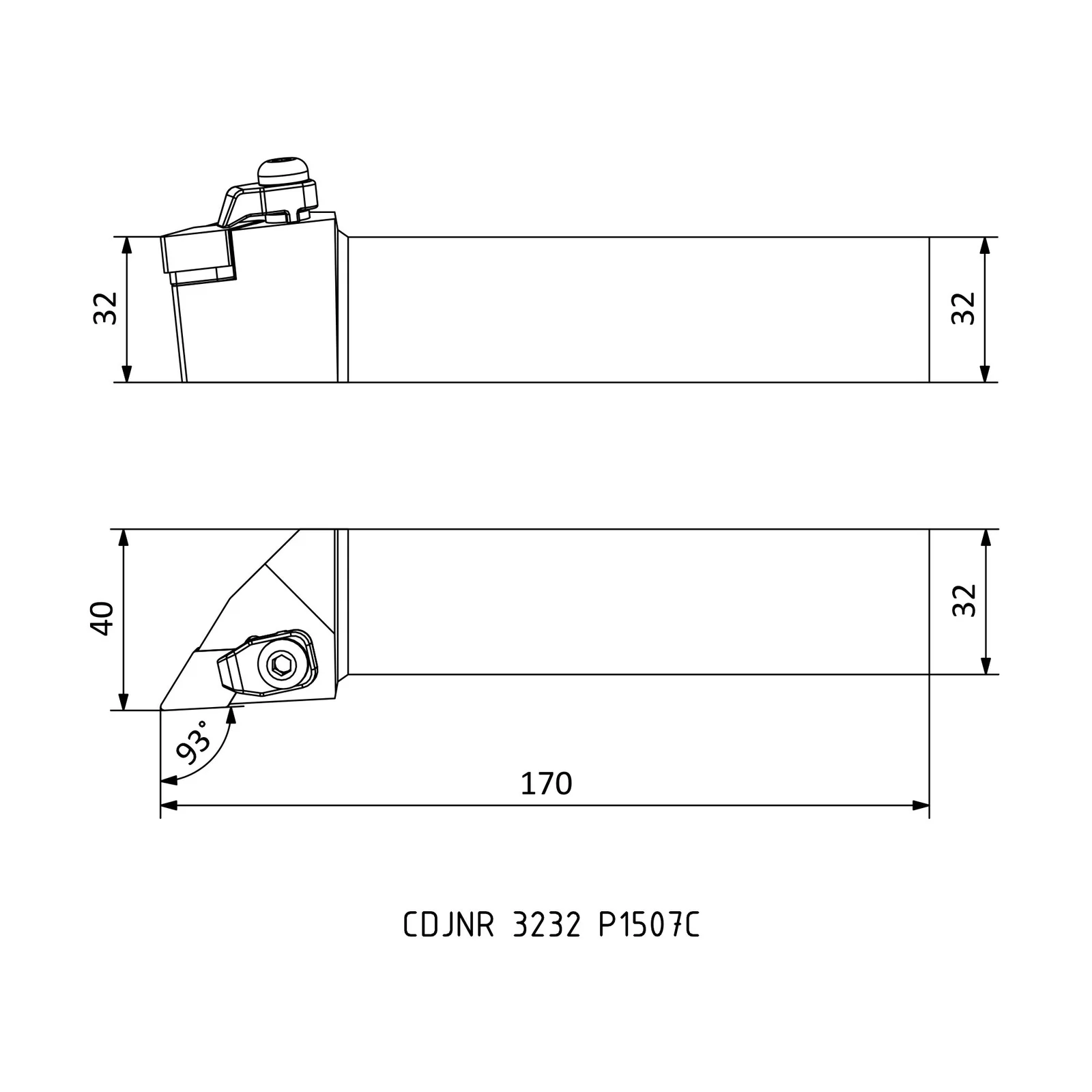 CDJNR 3232 P1507C &mdash; dimensioned drawing