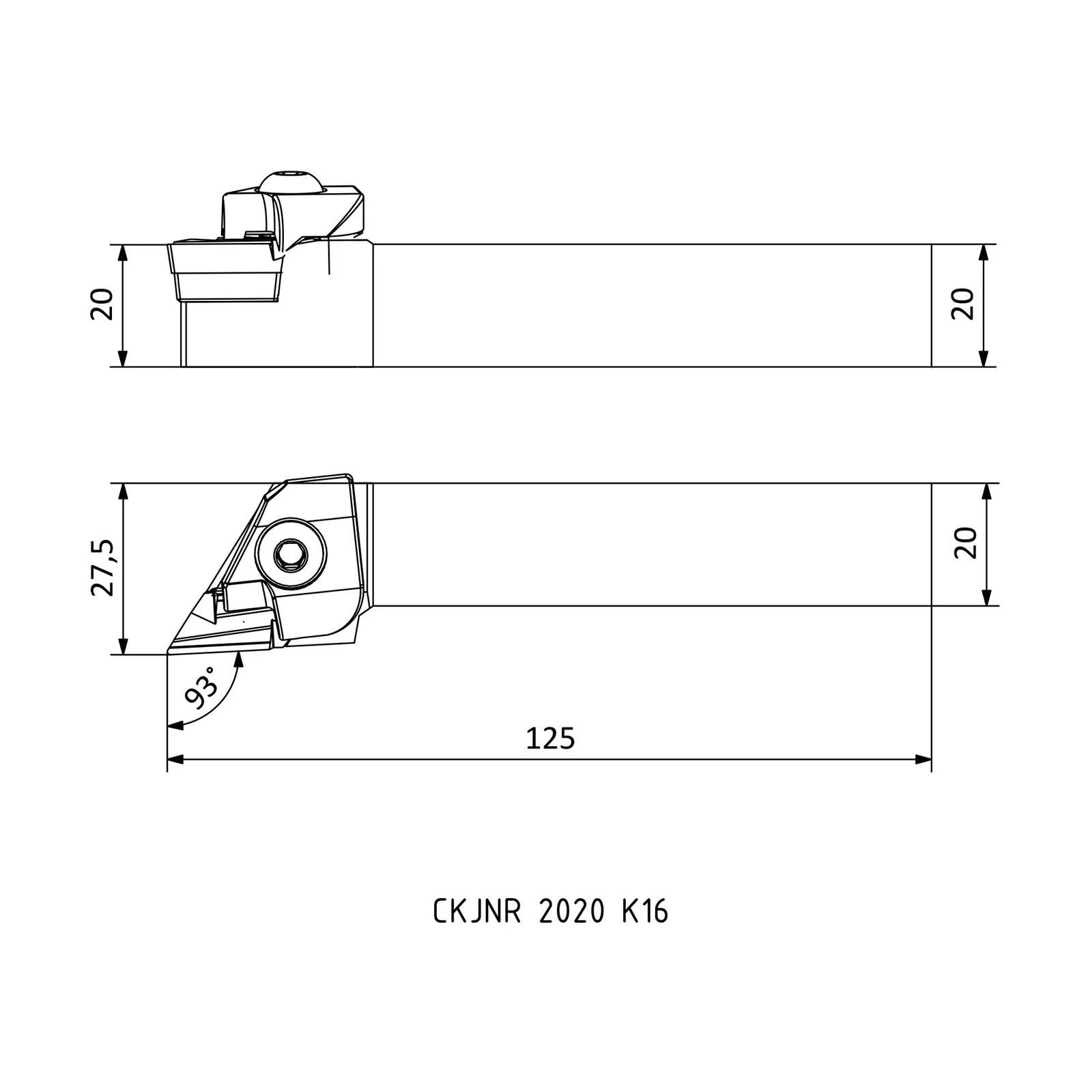 CKJNR 2020 K16 &mdash; dimensioned drawing
