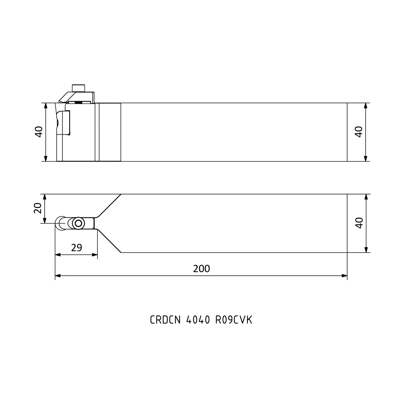 CRDCN 4040 R09CVK &mdash; dimensioned drawing