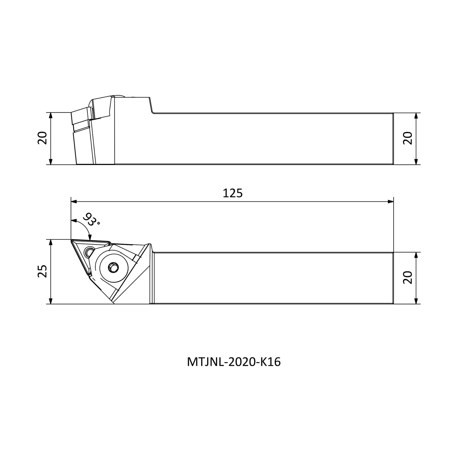 MTJNR 2020 K16 &mdash; dimensioned drawing