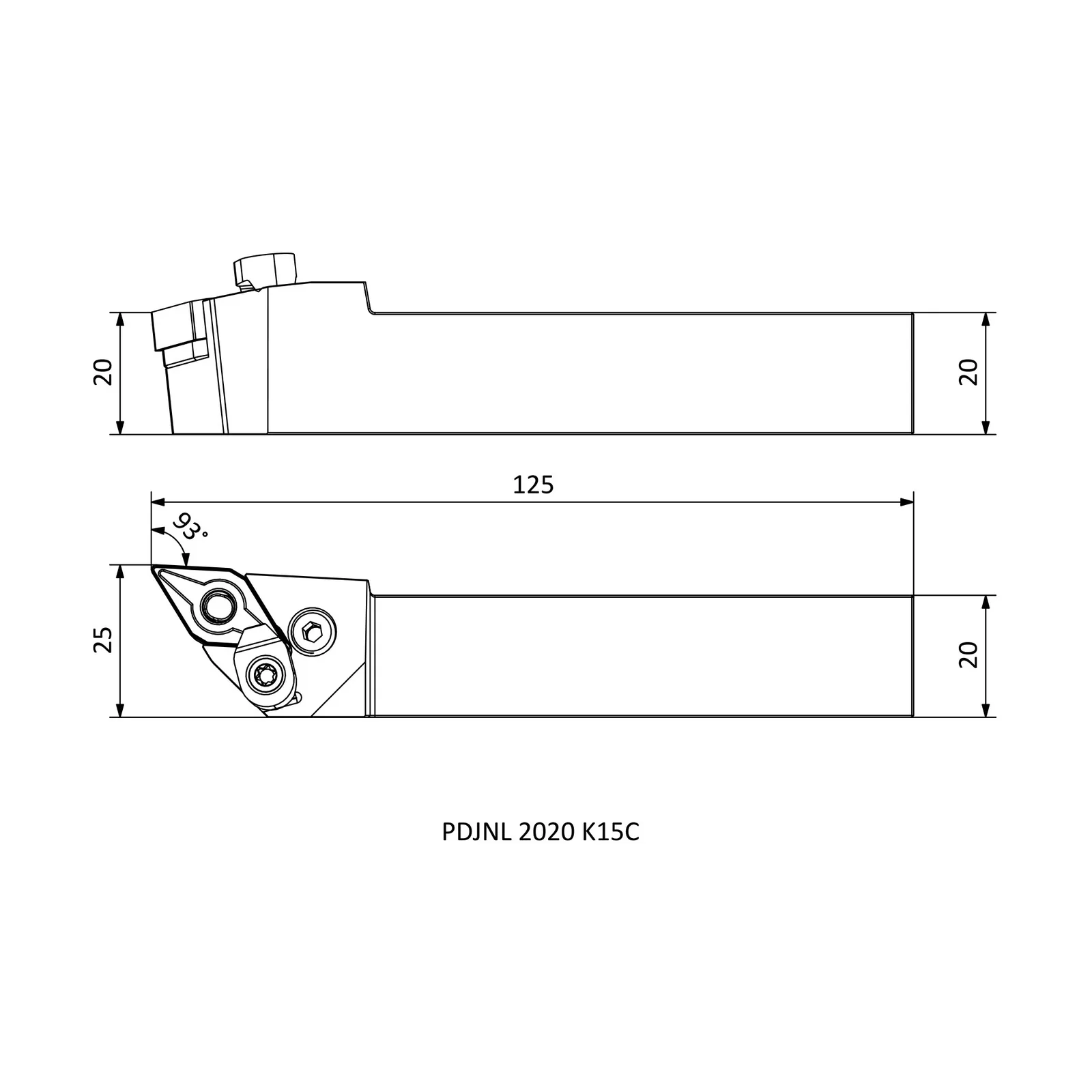 PDJNL 2020 K15C &mdash; dimensioned drawing