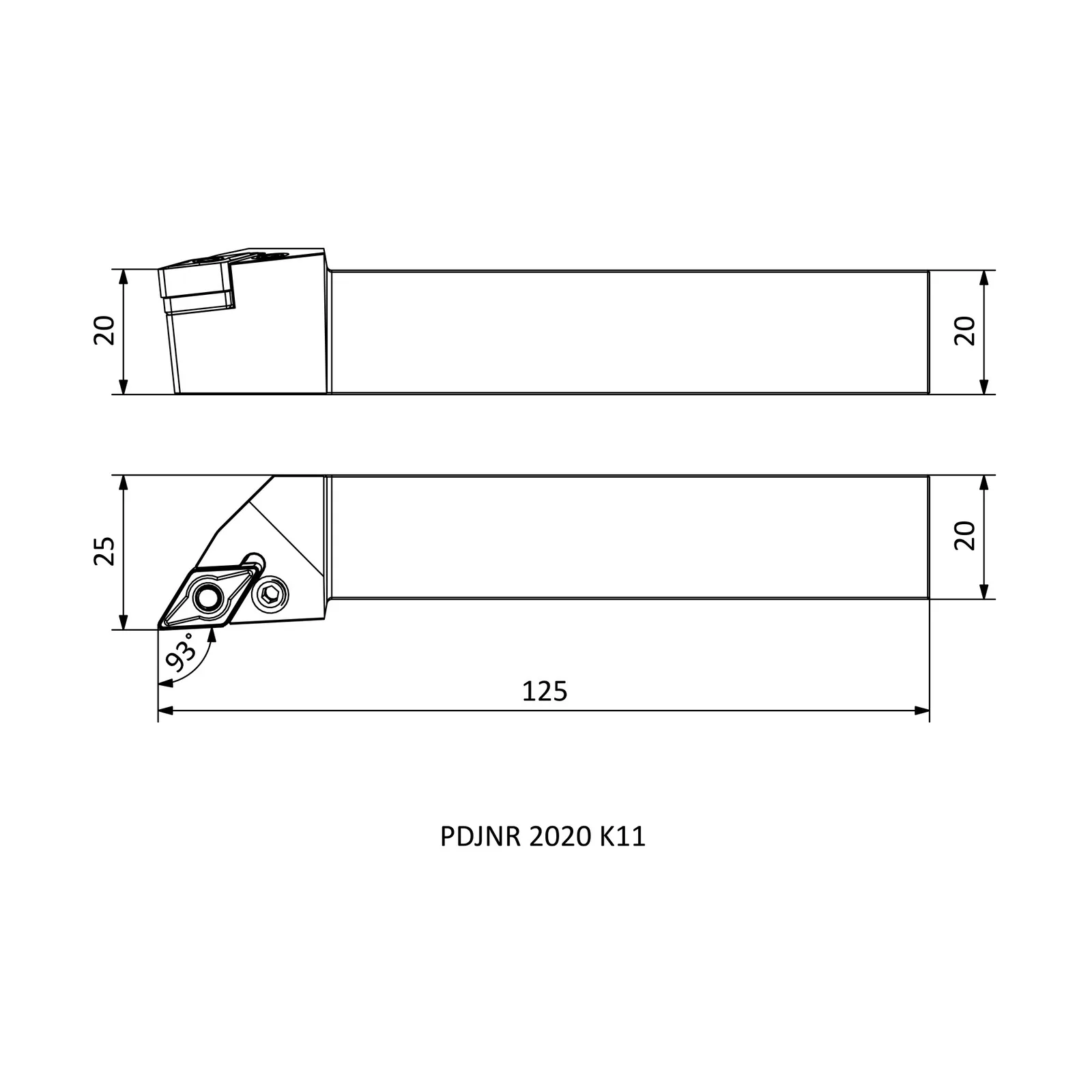 PDJNR 2020 K11 &mdash; dimensioned drawing