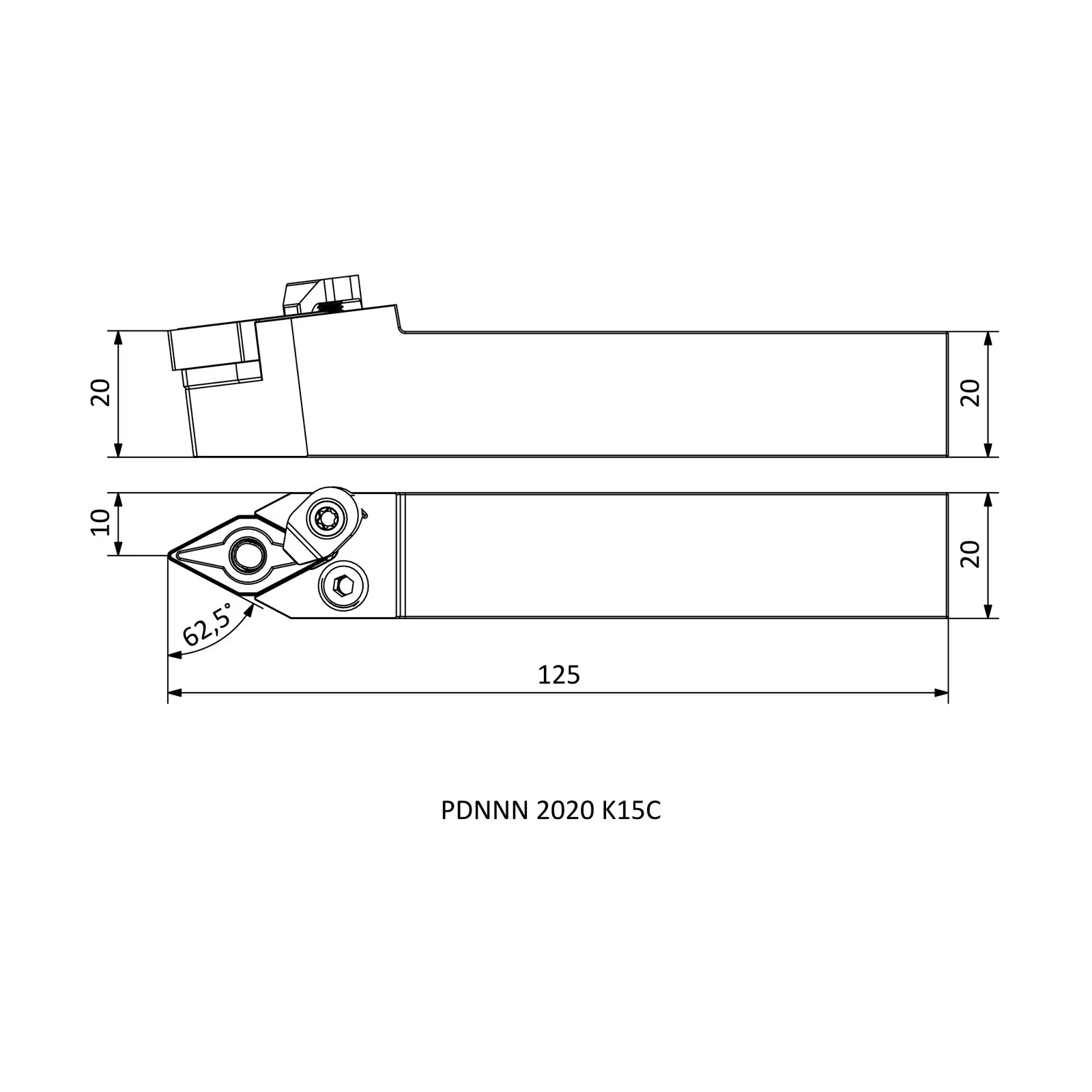 PDNNN 2020 K15C &mdash; dimensioned drawing
