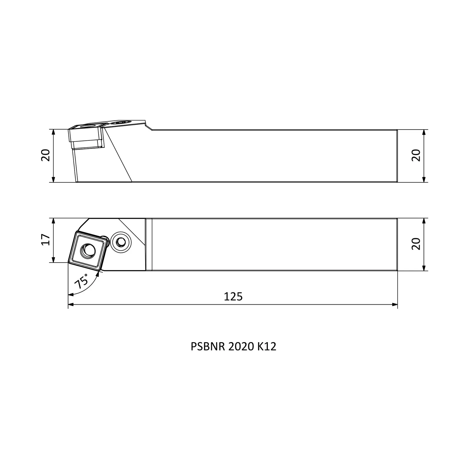 PSBNR 2020 K12 &mdash; dimensioned drawing