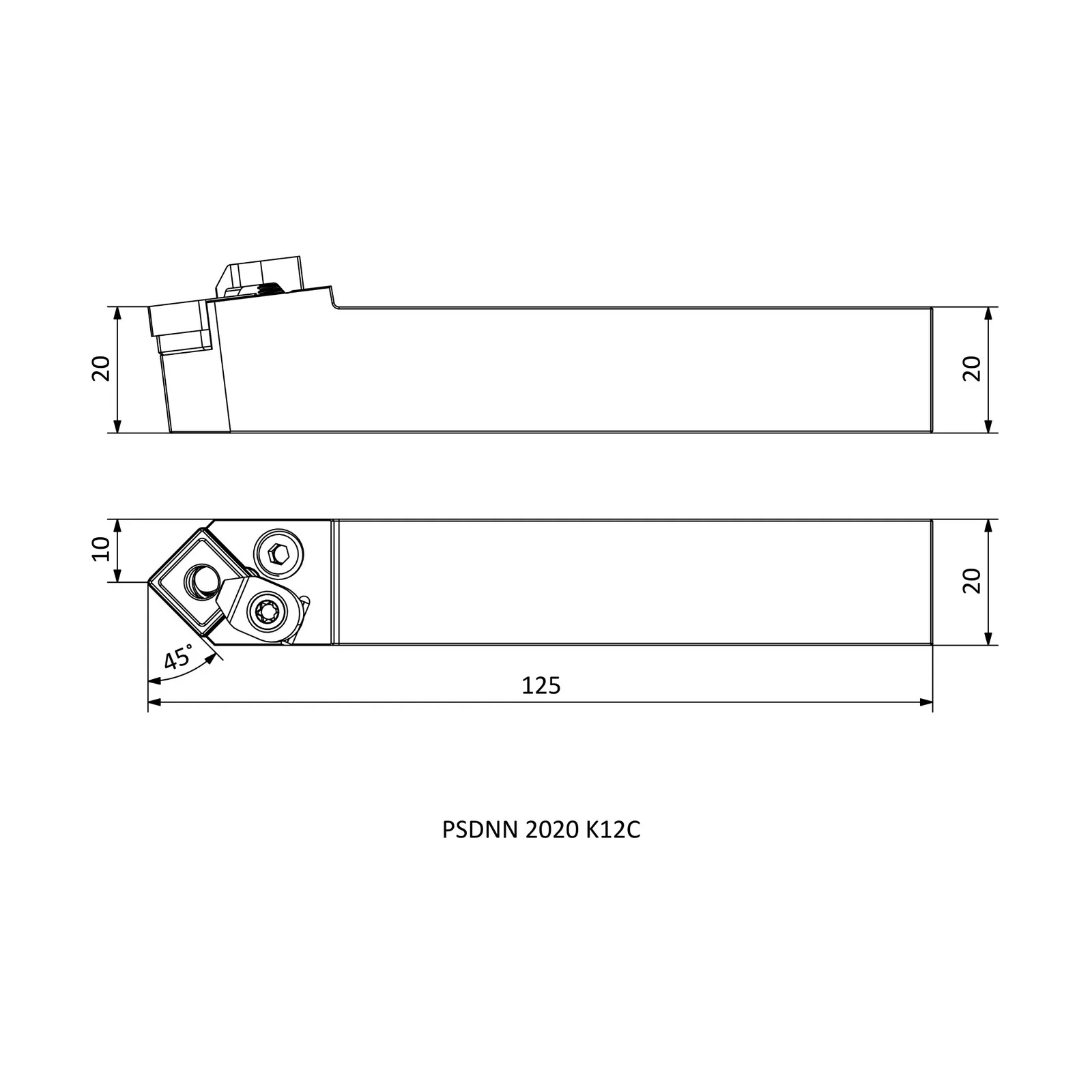 PSDNN 2020 K12C &mdash; dimensioned drawing