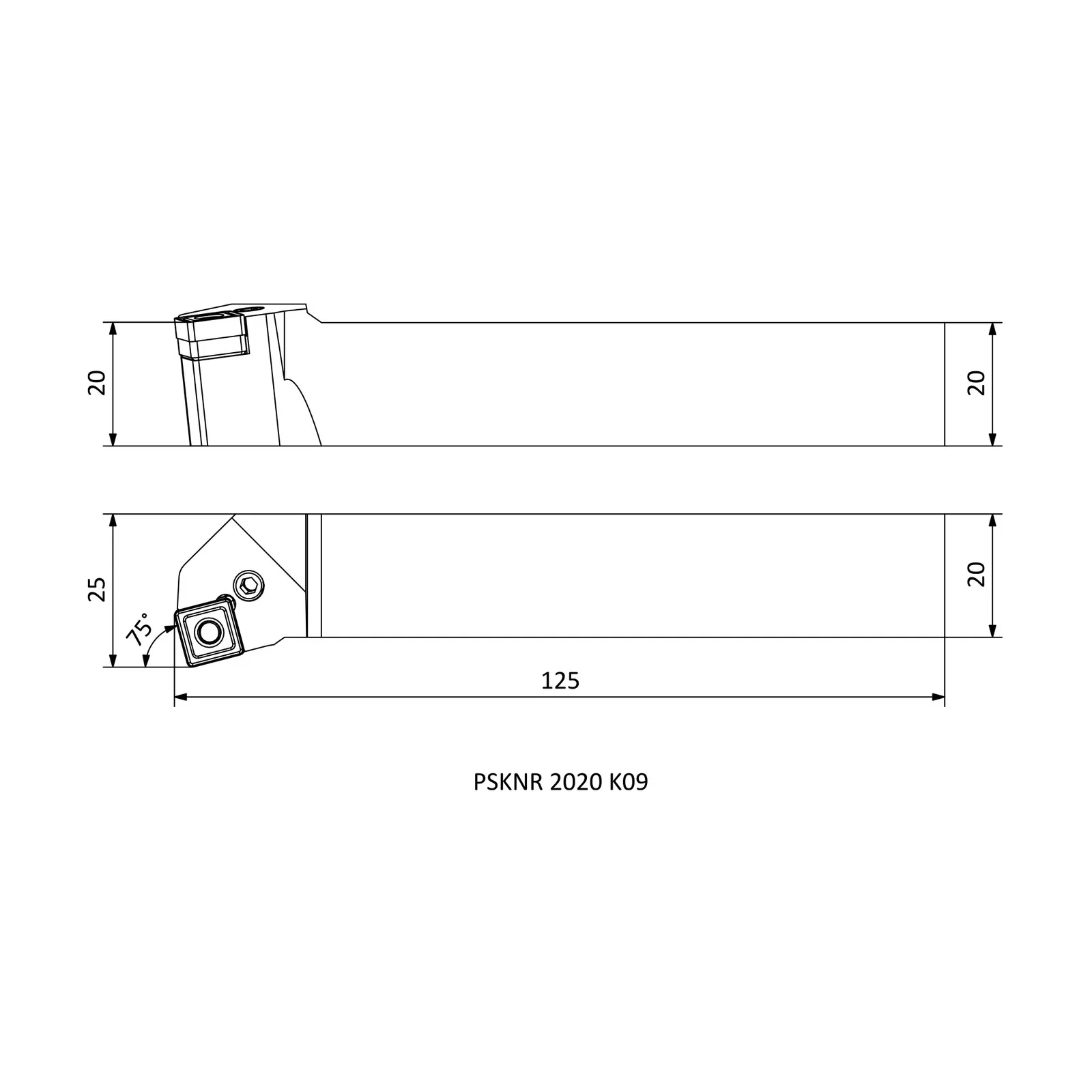 PSKNR 2020 K09 &mdash; dimensioned drawing