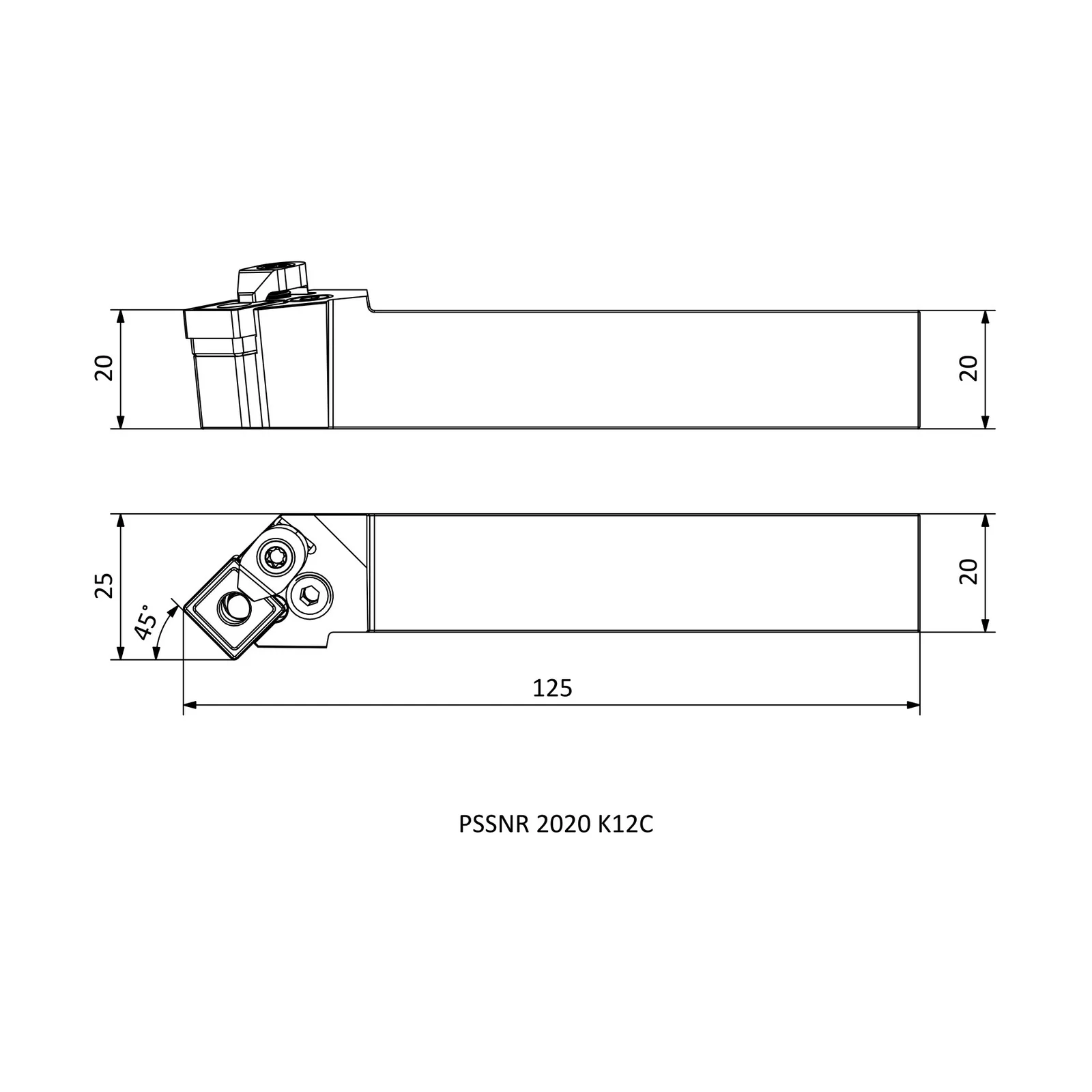 PSSNR 2020 K12C &mdash; dimensioned drawing