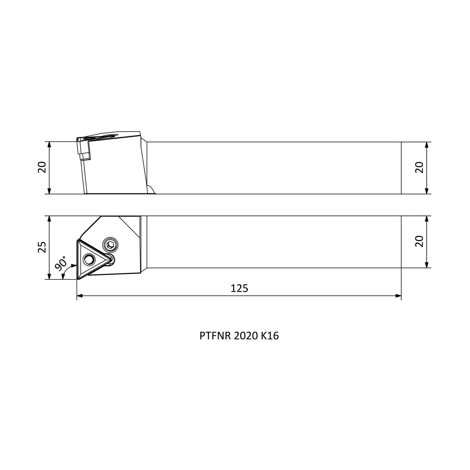PTFNR 2020 K16 &mdash; dimensioned drawing