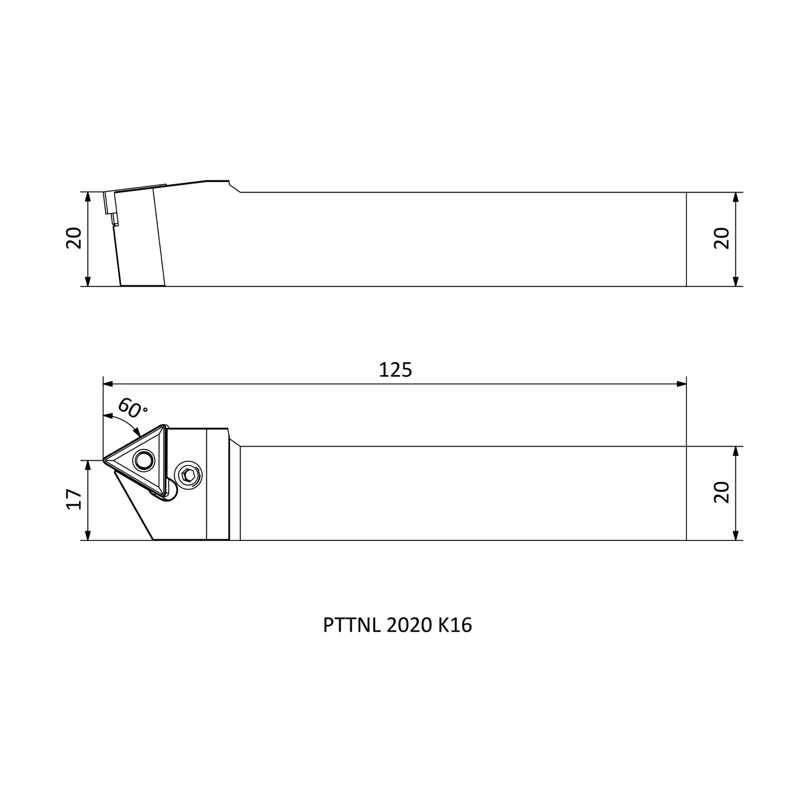 PTTNL 2020 K16 &mdash; dimensioned drawing