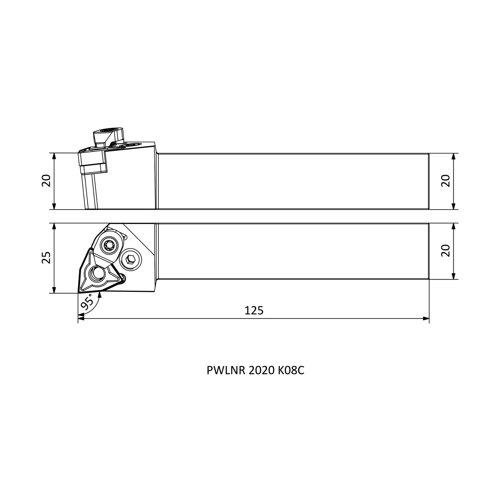PWLNR 2020 K08C &mdash; dimensioned drawing