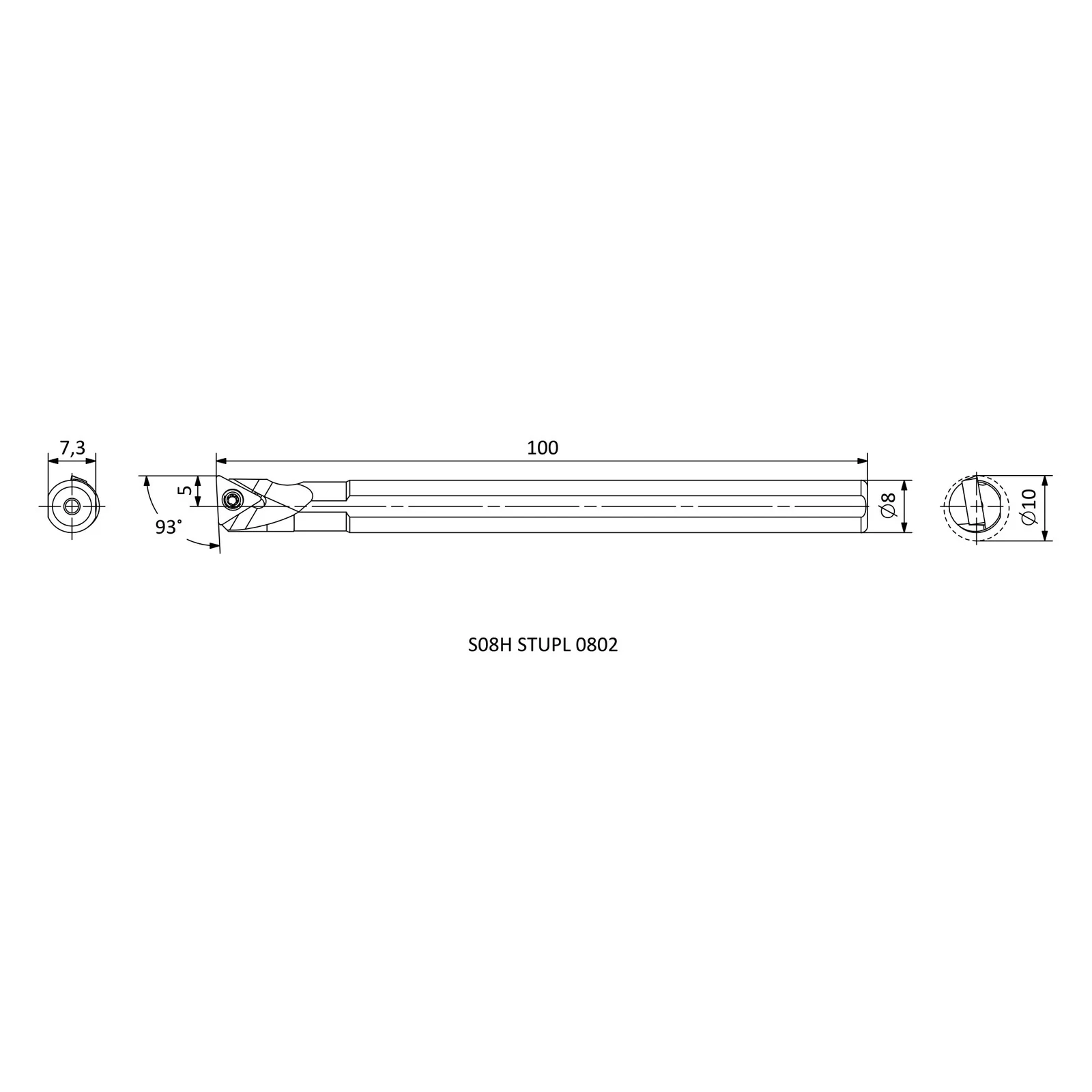 S08H STUPL 0802 &mdash; dimensioned drawing