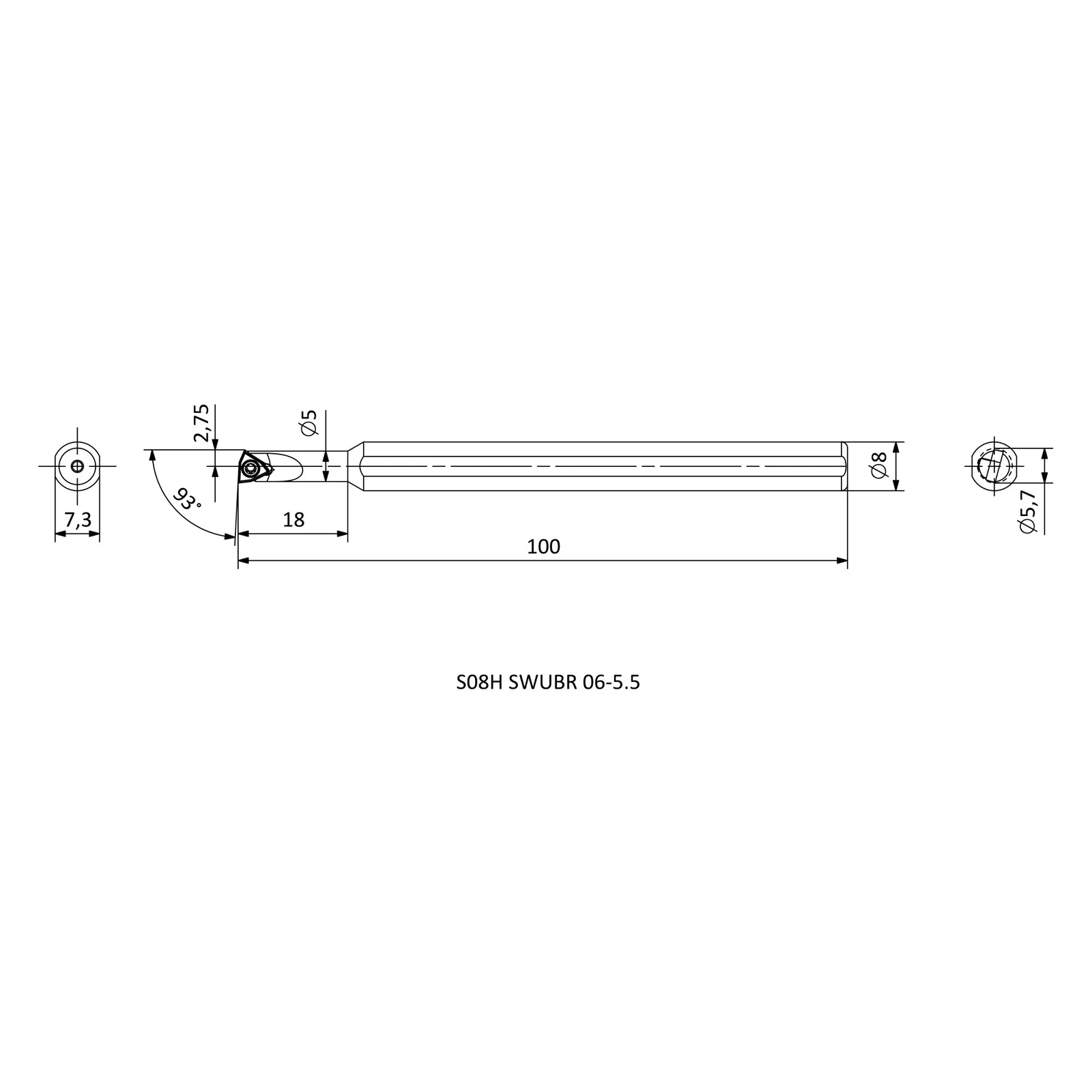 S08H SWUBR 06-5.5 &mdash; dimensioned drawing