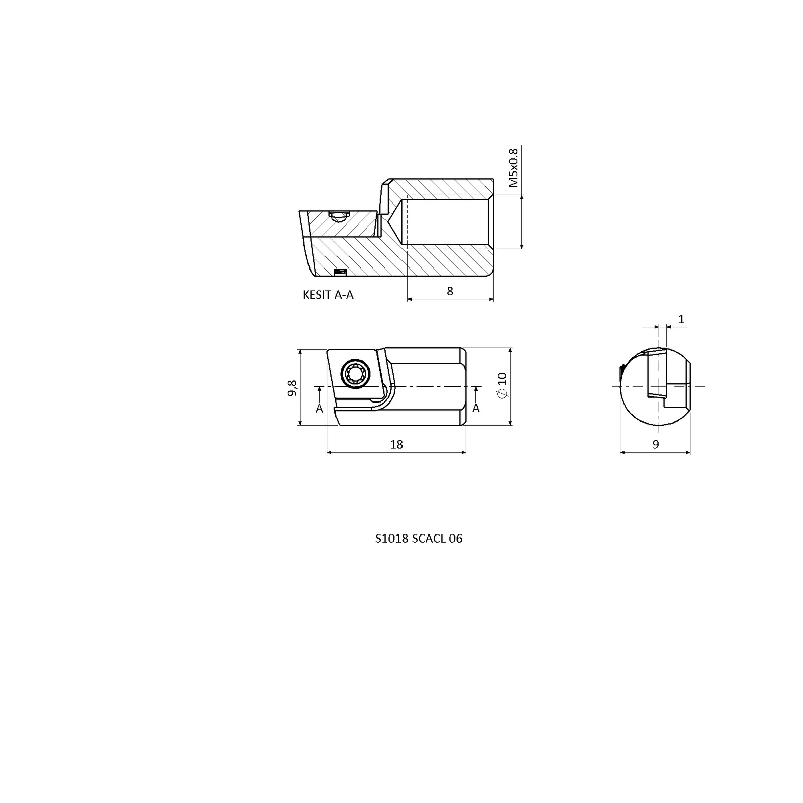 S1018 SCACL 06 &mdash; dimensioned drawing