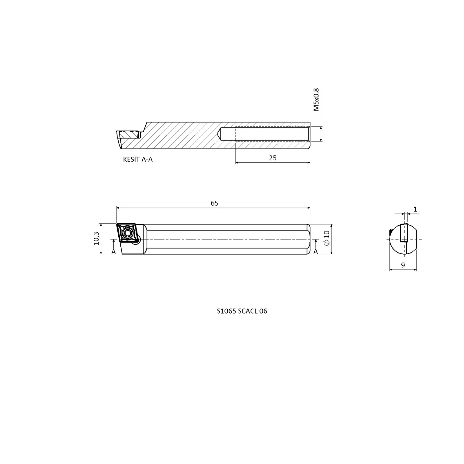 S1065 SCACL 06 &mdash; dimensioned drawing