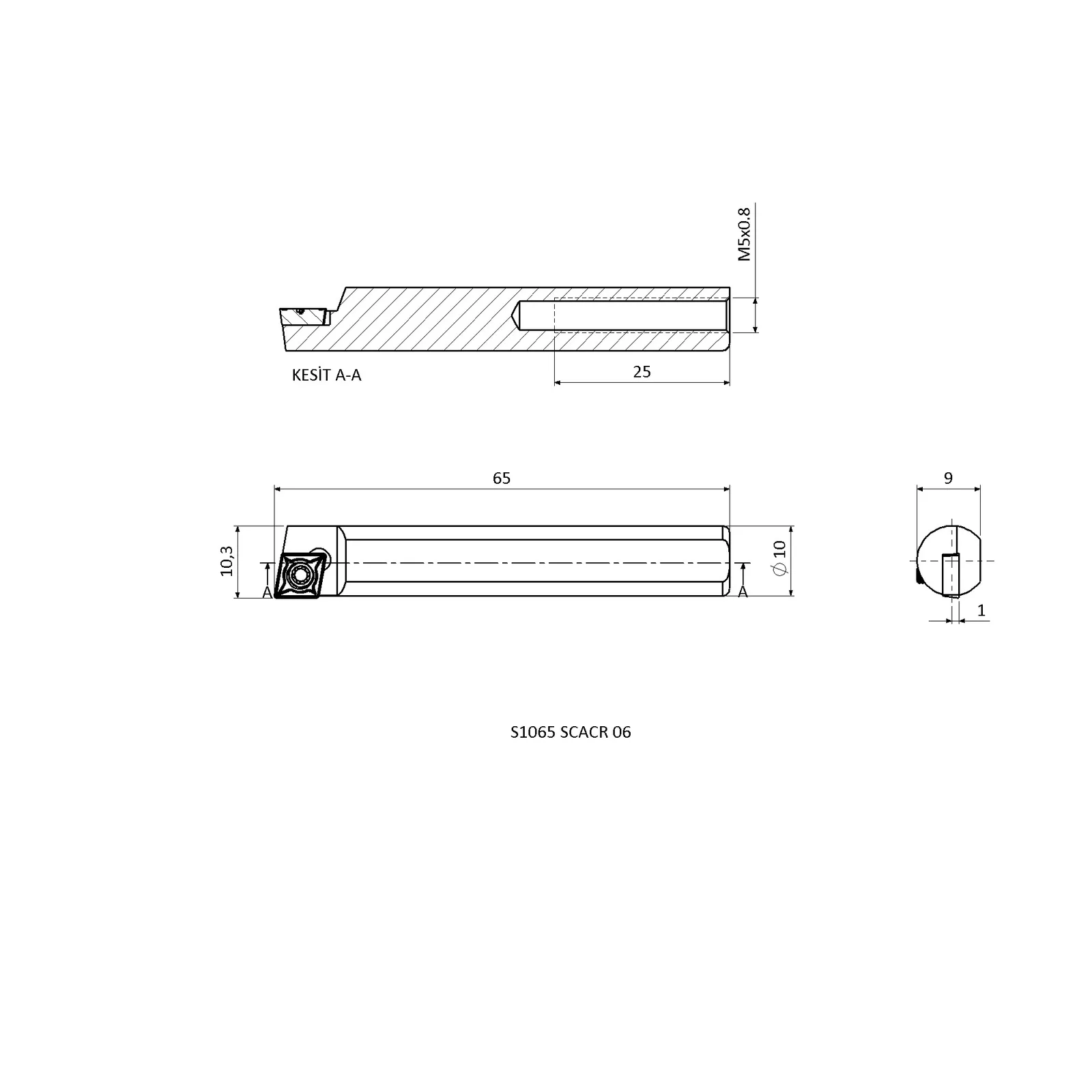 S1065 SCACR 06 &mdash; dimensioned drawing