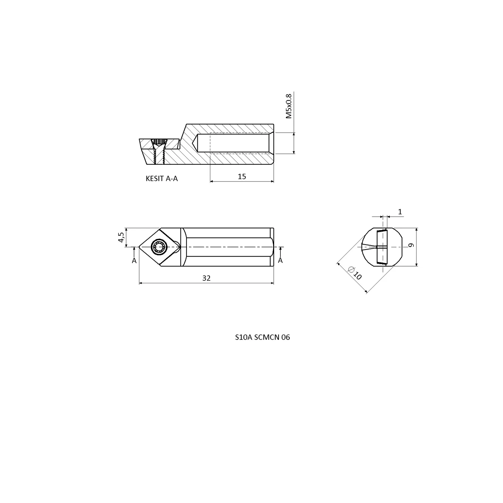 S10A SCMCN 06 &mdash; dimensioned drawing
