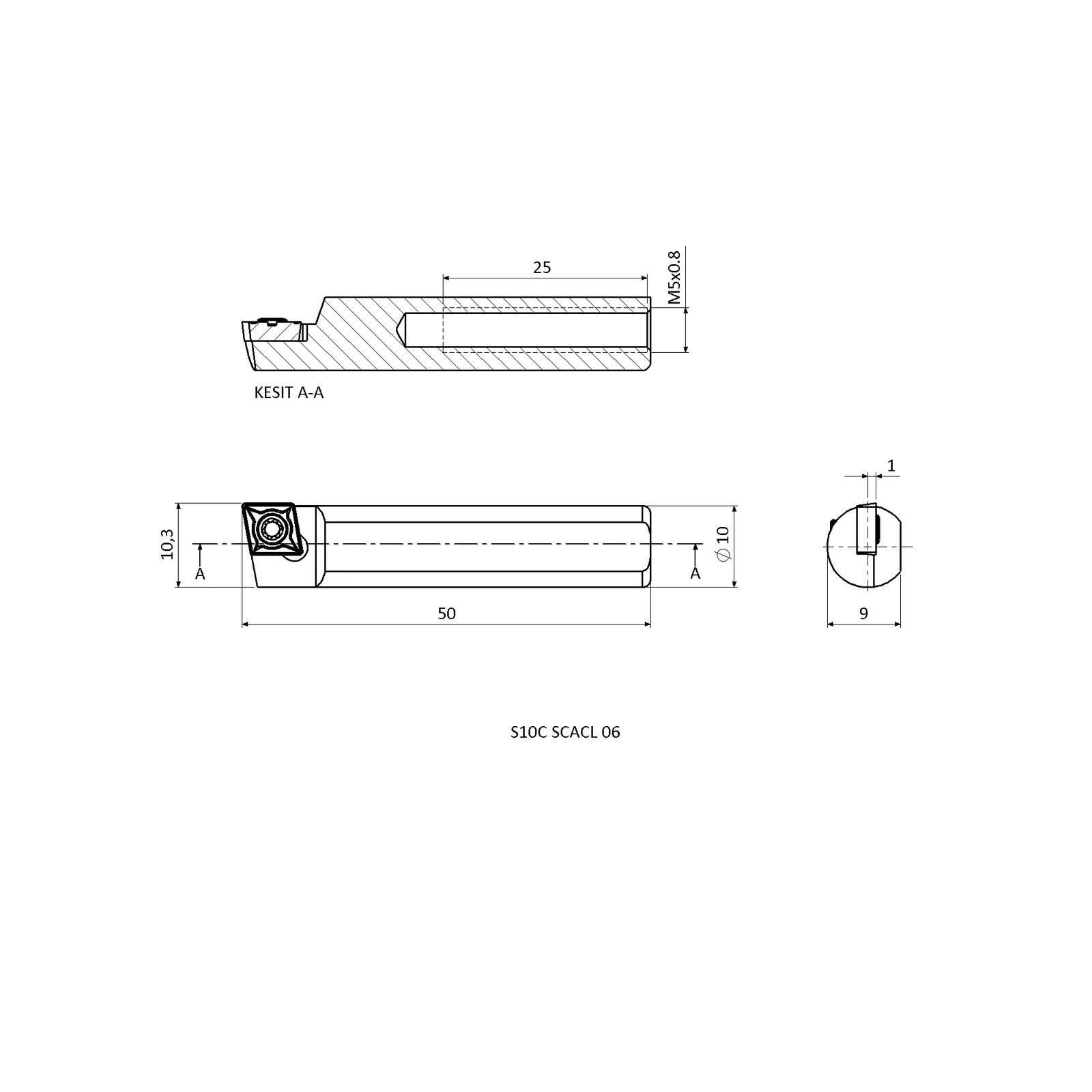 S10C SCACL 06 &mdash; dimensioned drawing
