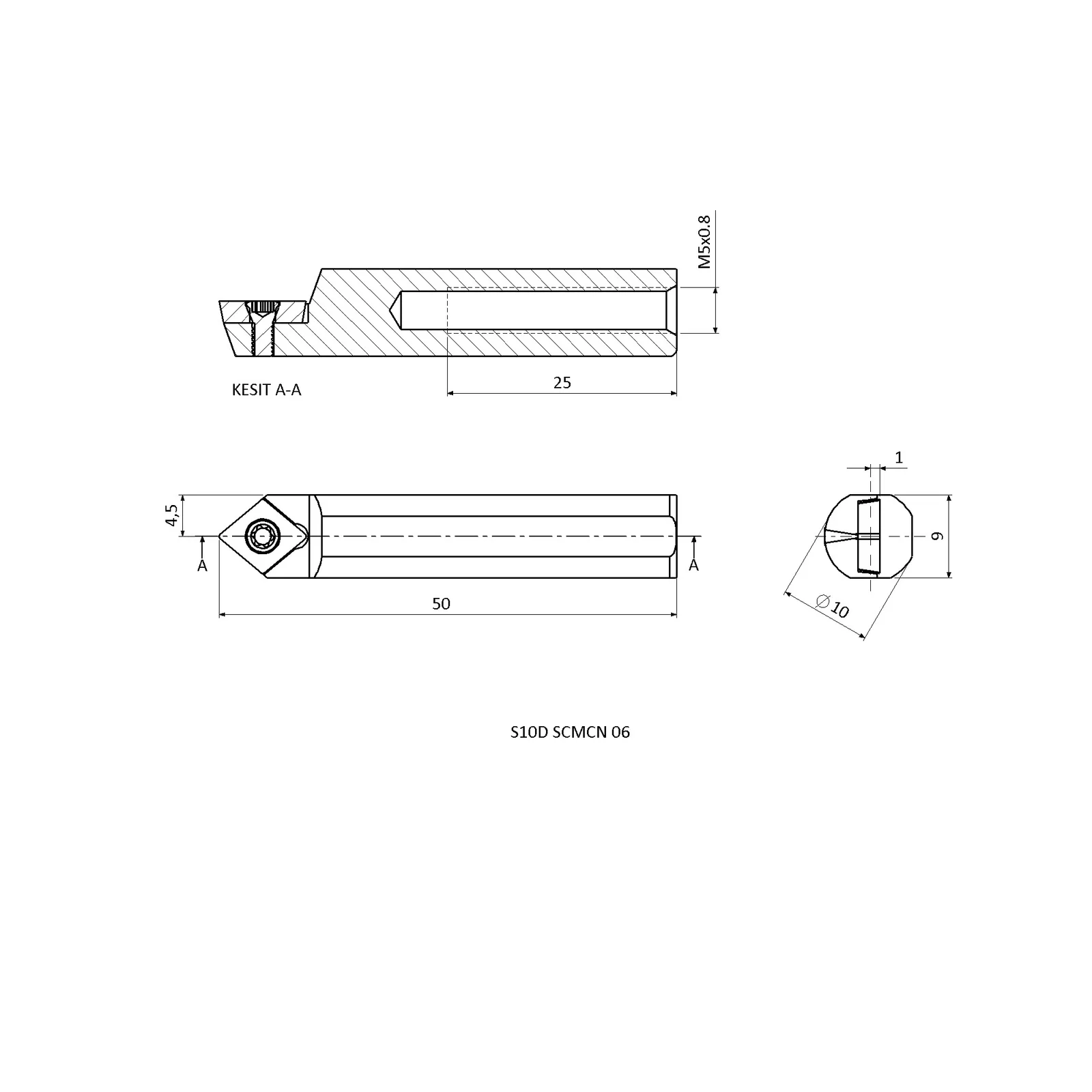 S10D SCMCN 06 &mdash; dimensioned drawing