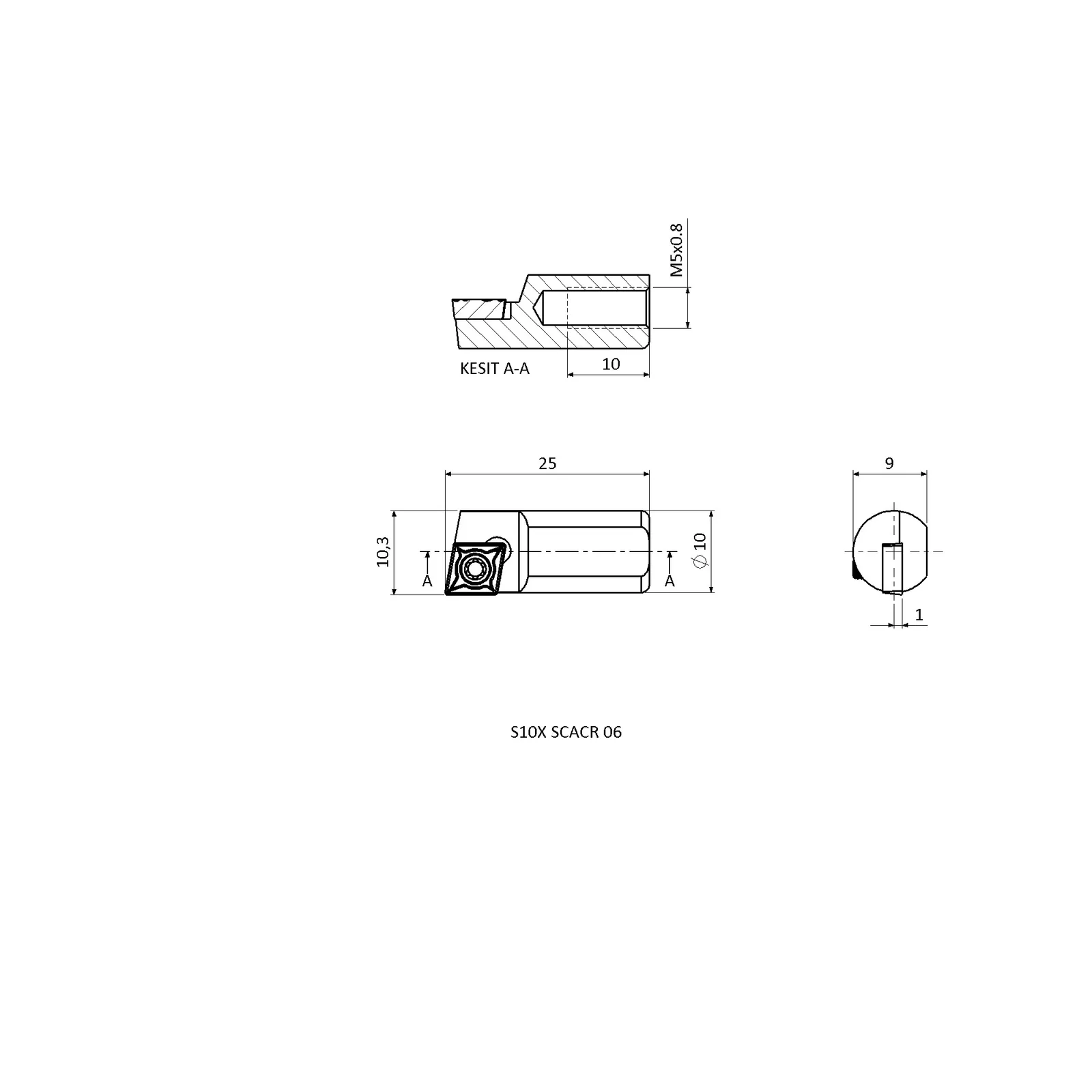 S10X SCACR 06 &mdash; dimensioned drawing