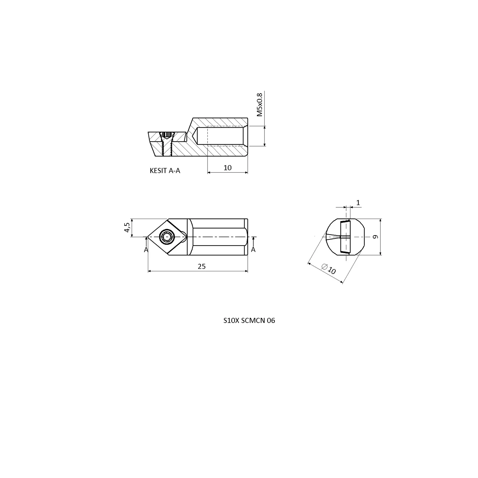 S10X SCMCN 06 &mdash; dimensioned drawing