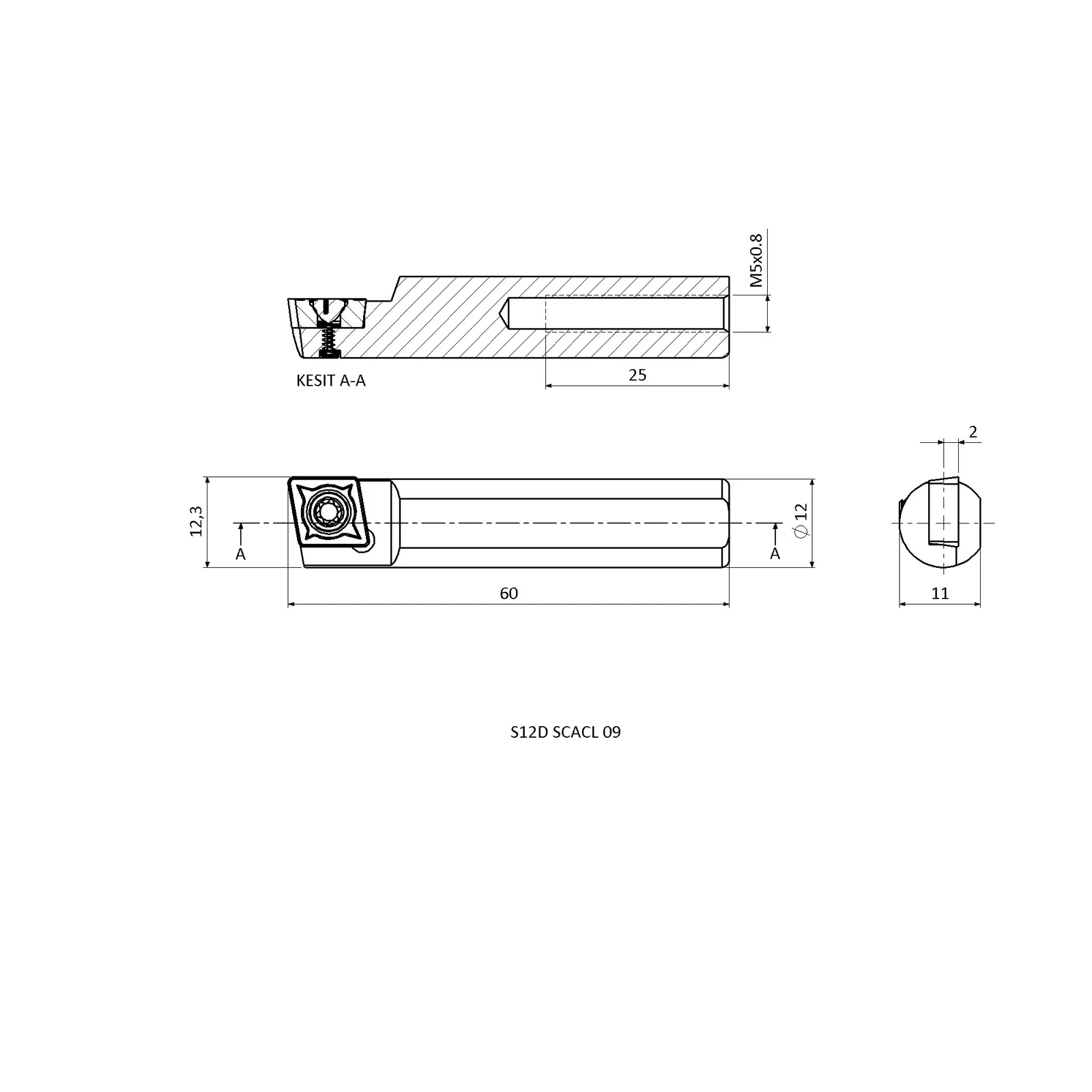 S12D SCACL 09 &mdash; dimensioned drawing