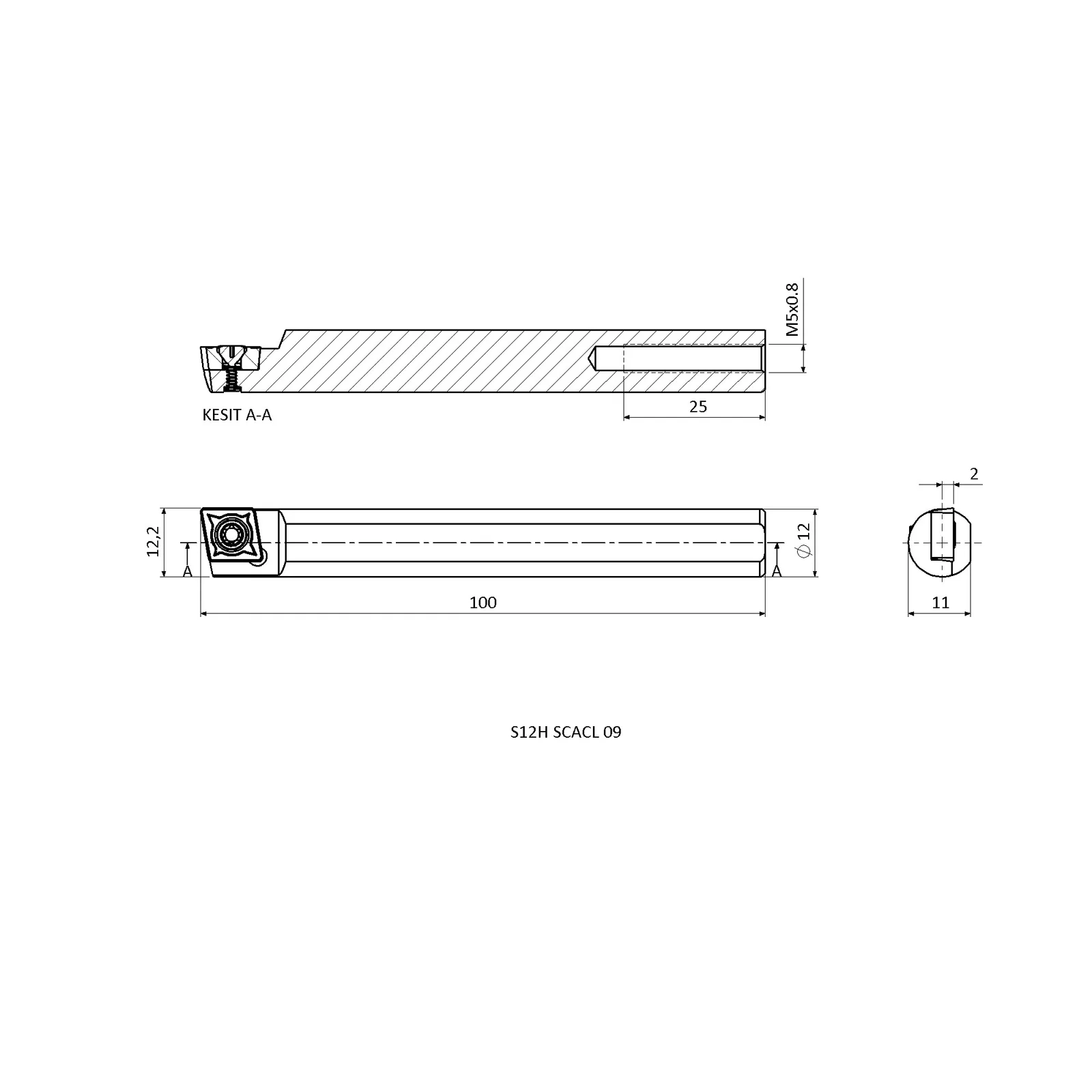 S12H SCACL 09 &mdash; dimensioned drawing