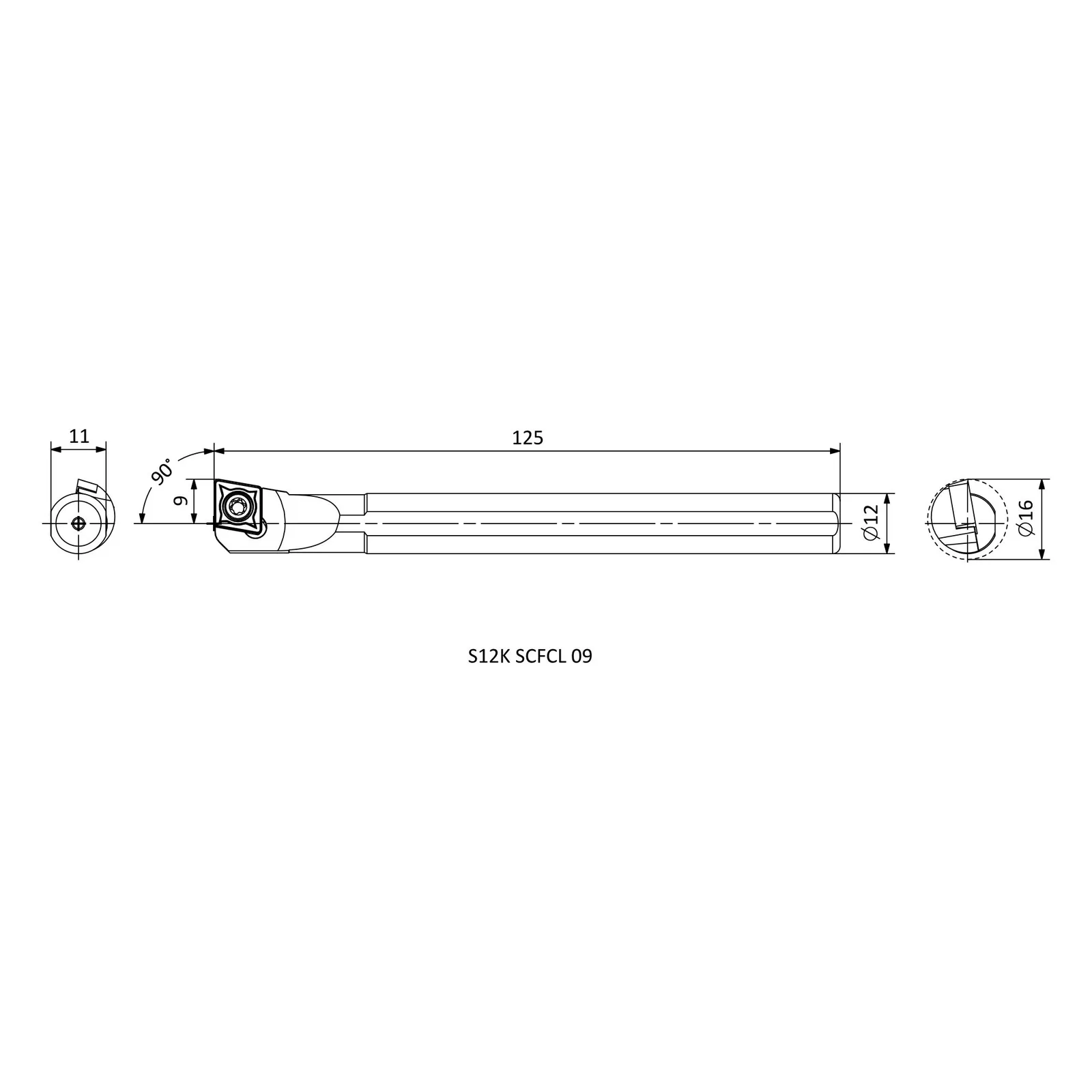 S12K SCFCL 09 &mdash; dimensioned drawing