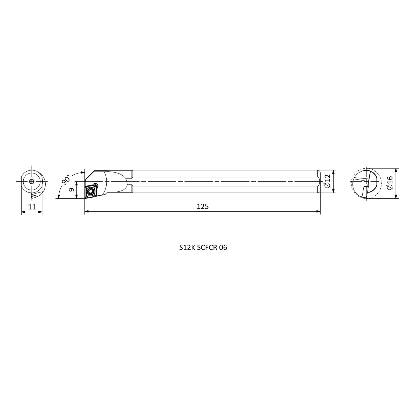 S12K SCFCR 06 &mdash; dimensioned drawing
