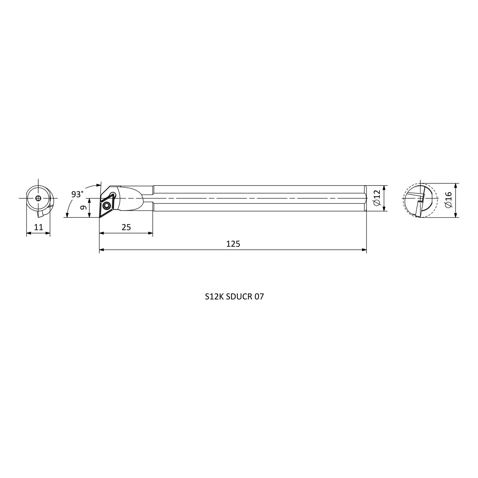 S12K SDUCR 07 &mdash; dimensioned drawing