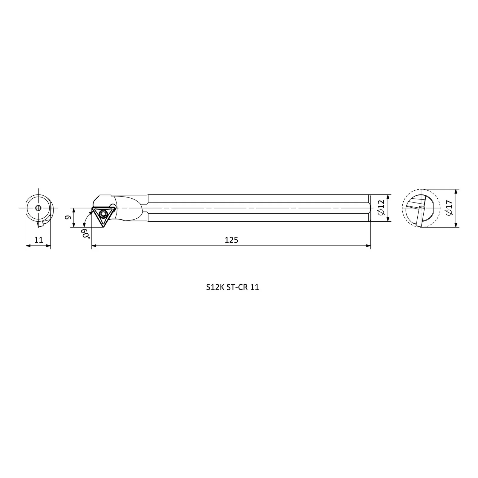S12K ST-CR 11 &mdash; dimensioned drawing