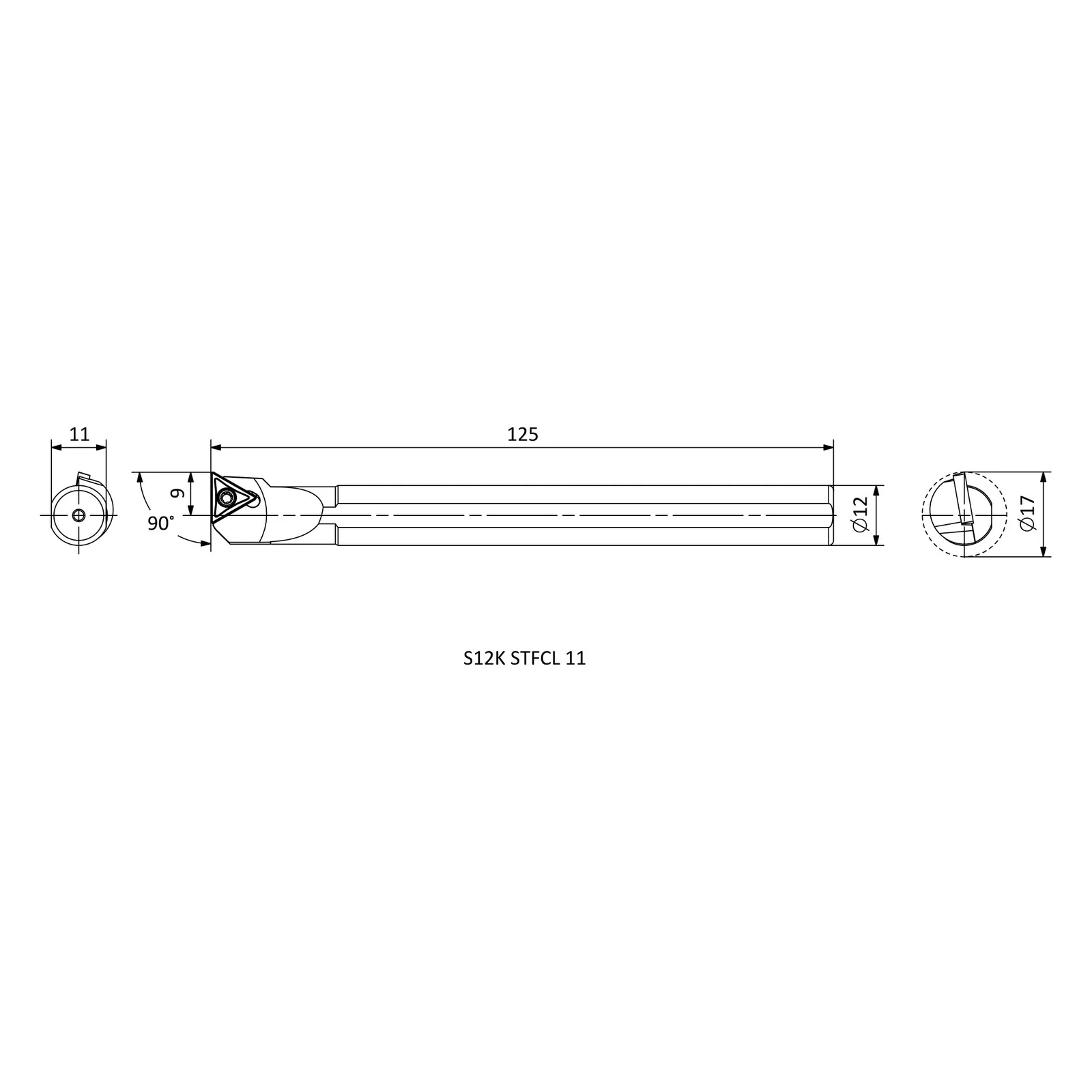 S12K STFCL 11 &mdash; dimensioned drawing