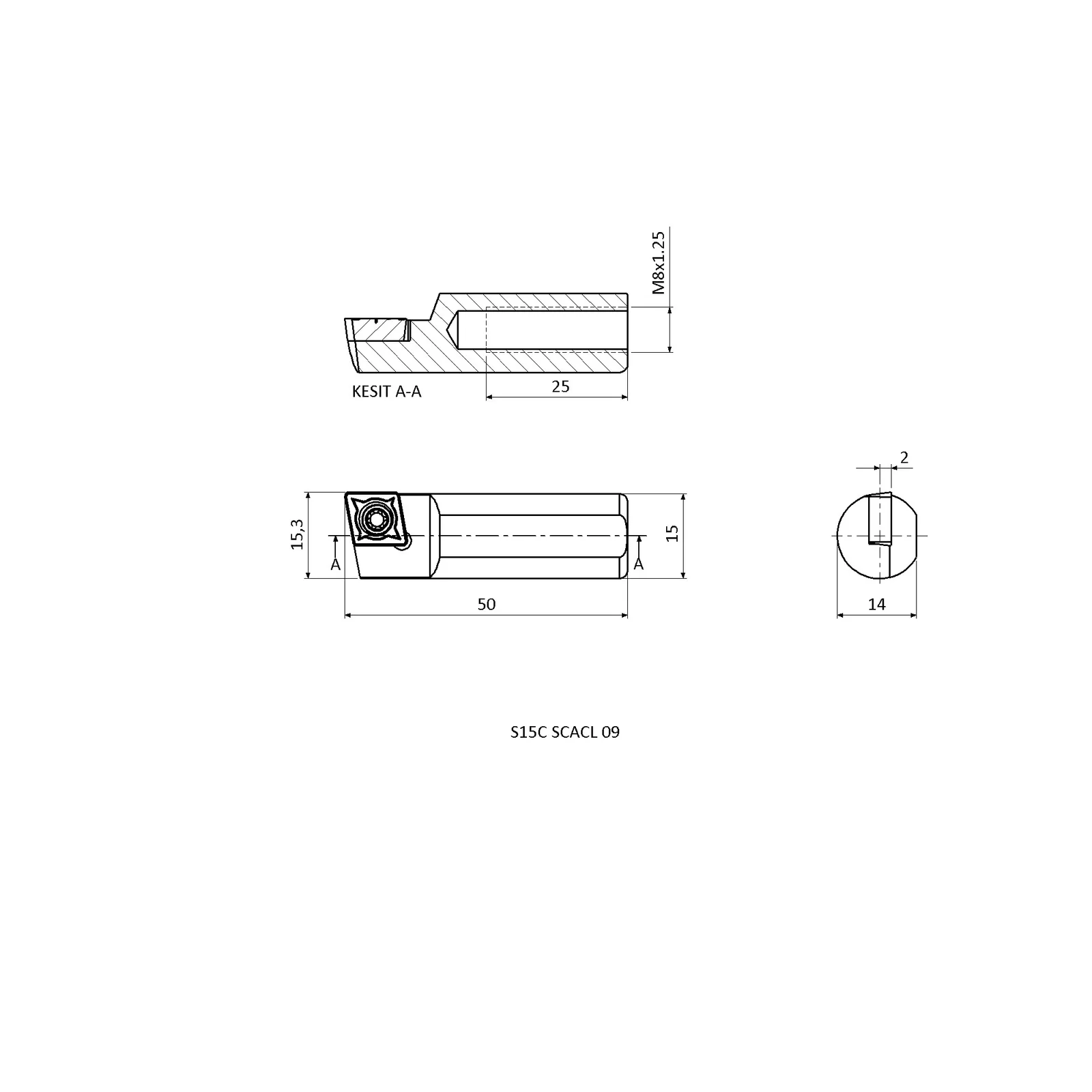 S15C SCACL 09 &mdash; dimensioned drawing